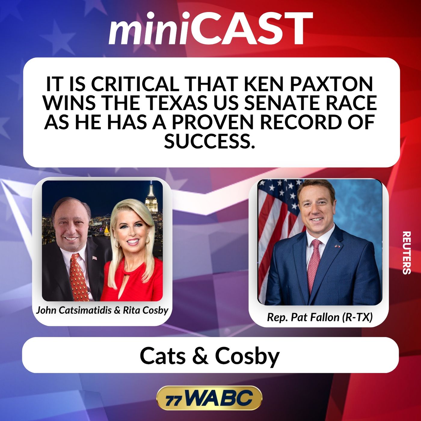Rep. Pat Fallon: It Is Critical That Ken Paxton Wins the Texas US Senate Race as He Has a Proven Record of Success