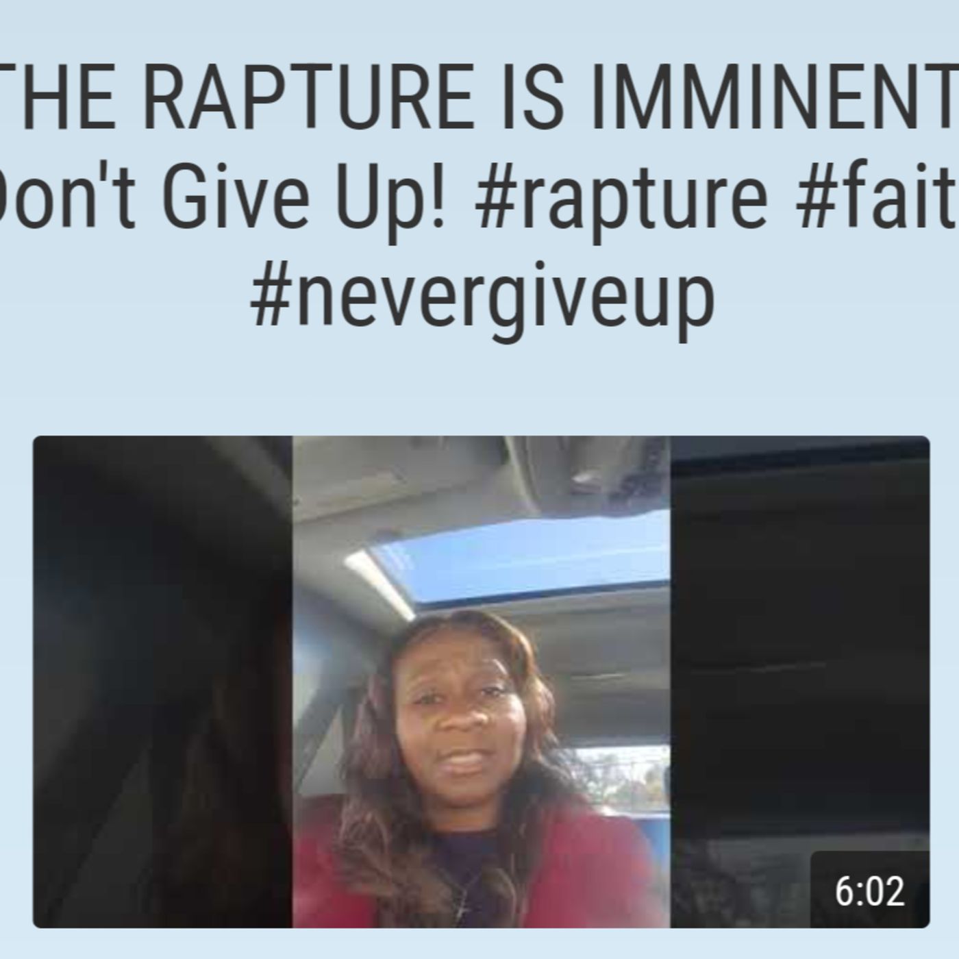 THE RAPTURE IS IMMINENT! Don't Give Up! #rapture #faith #nevergiveup episode artwork