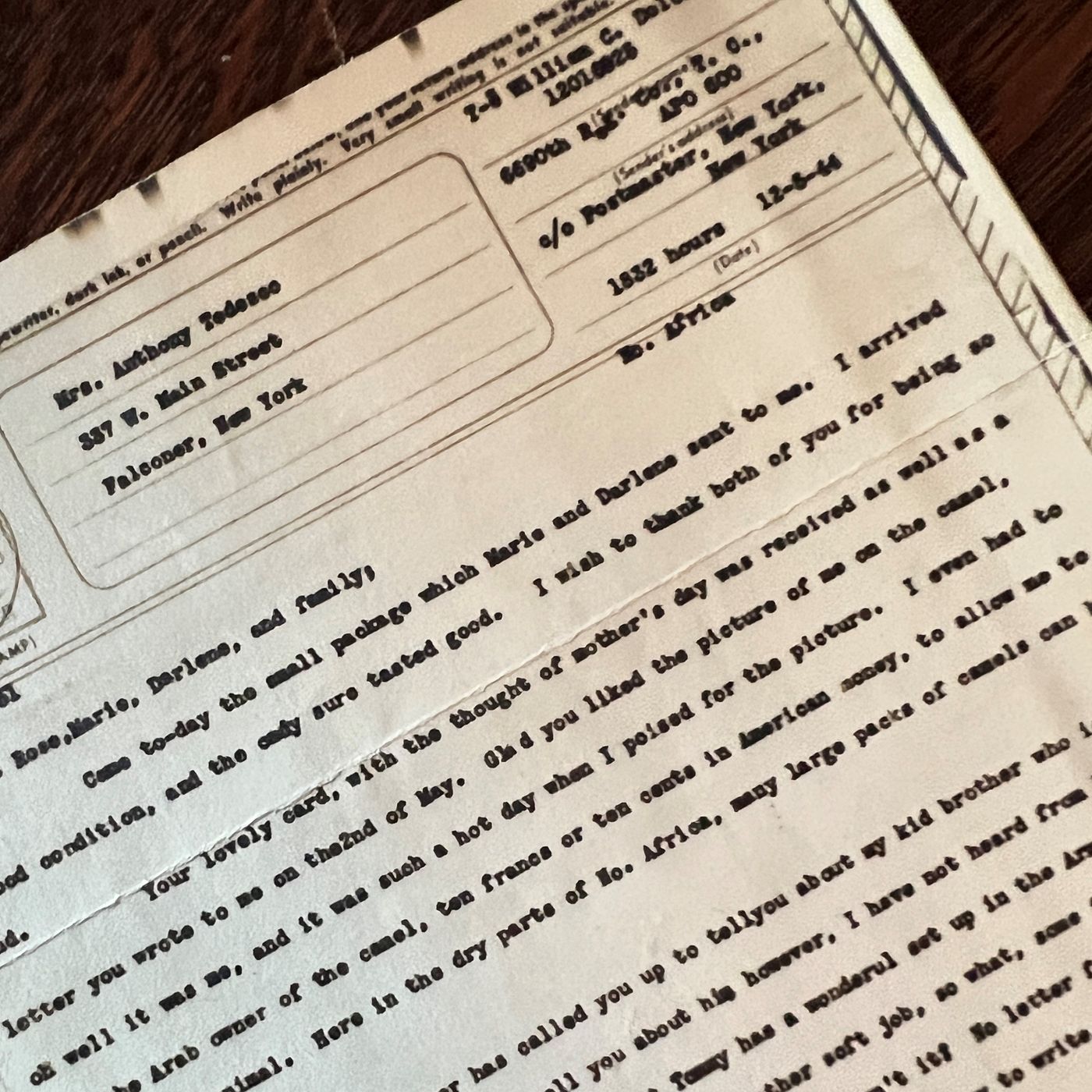 War and Family: Letters Home
