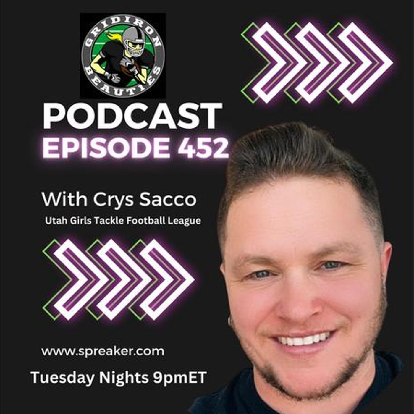 Crys Sacco talking Utah Girls Football League 2023 and WNFC IXCUP '23 Preview episode artwork