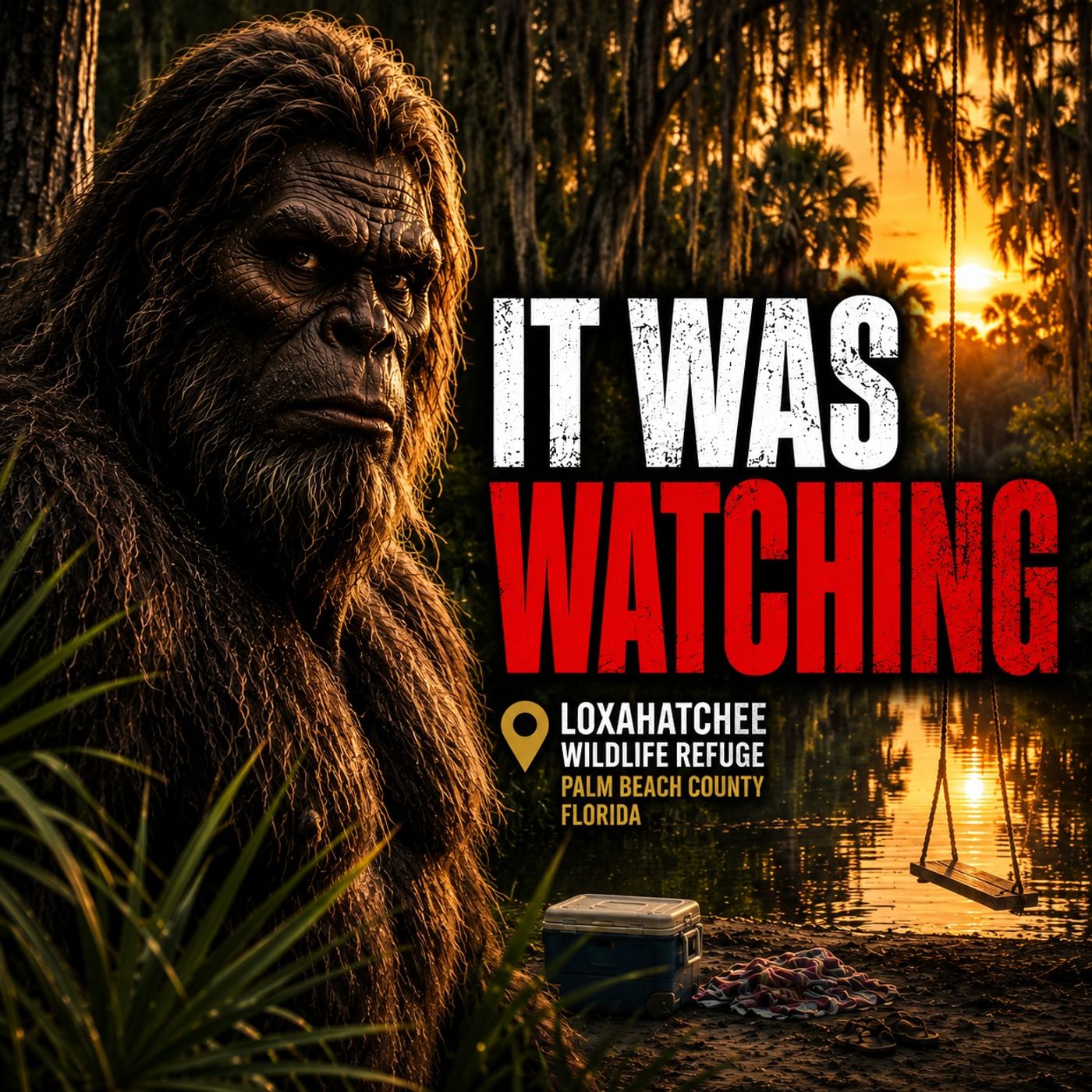 Glowing-Eyed Skunk Ape Stuns Teenagers at Loxahatchee Wildlife Refuge, Florida