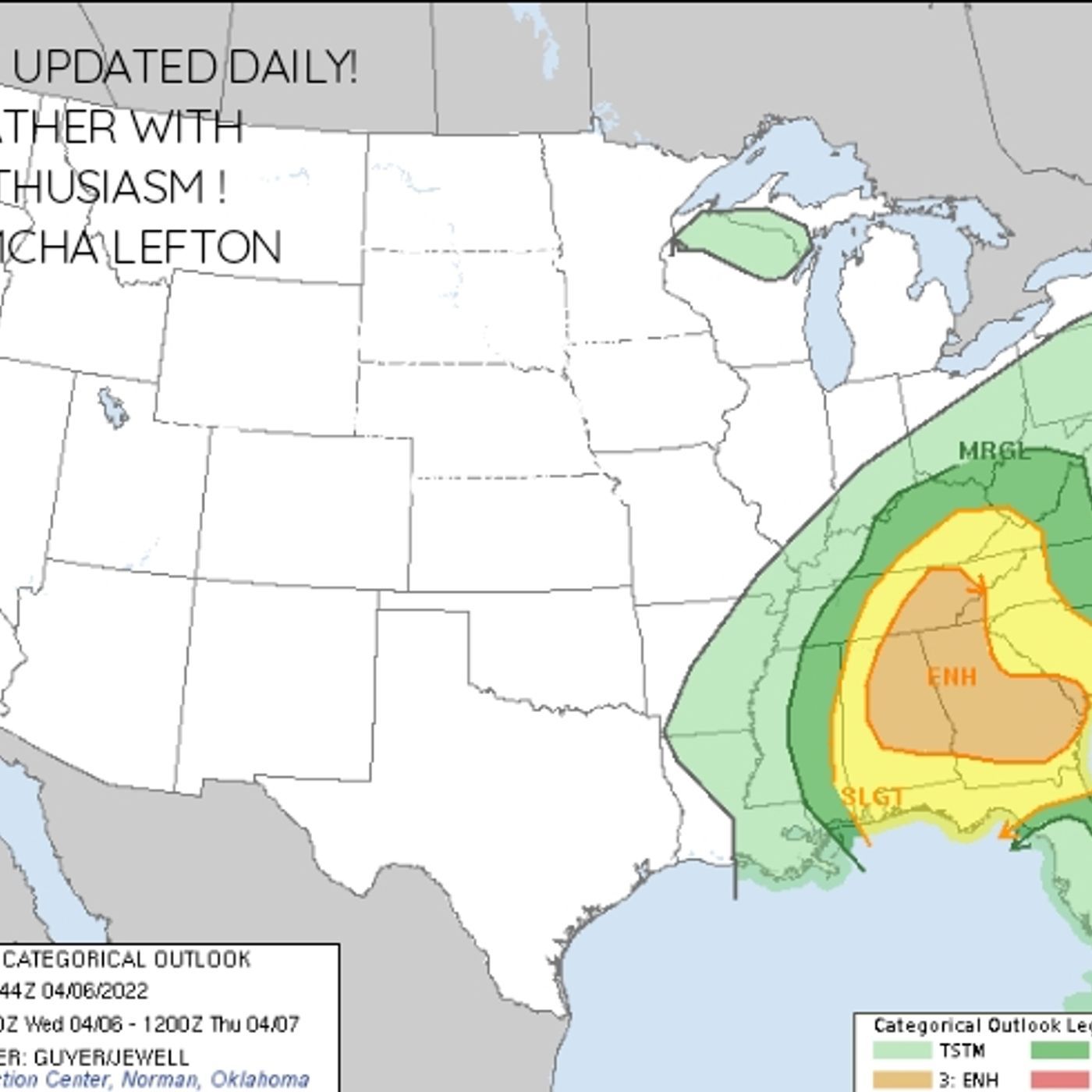 WEATHER 4/6/22: United States Synopsys (imagery on YouTube)