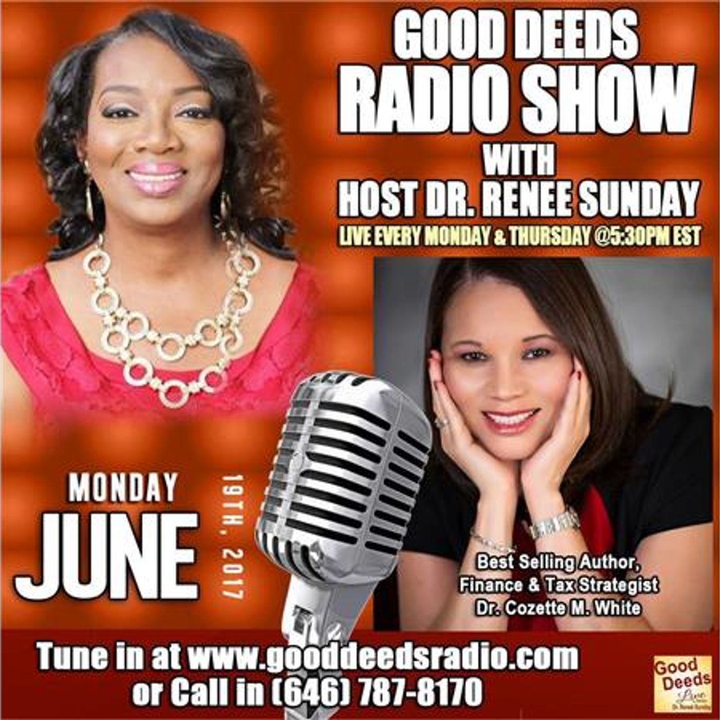 Best-selling Author, Financial Analyst Dr. Cozette M. White shares on Good Deeds episode artwork