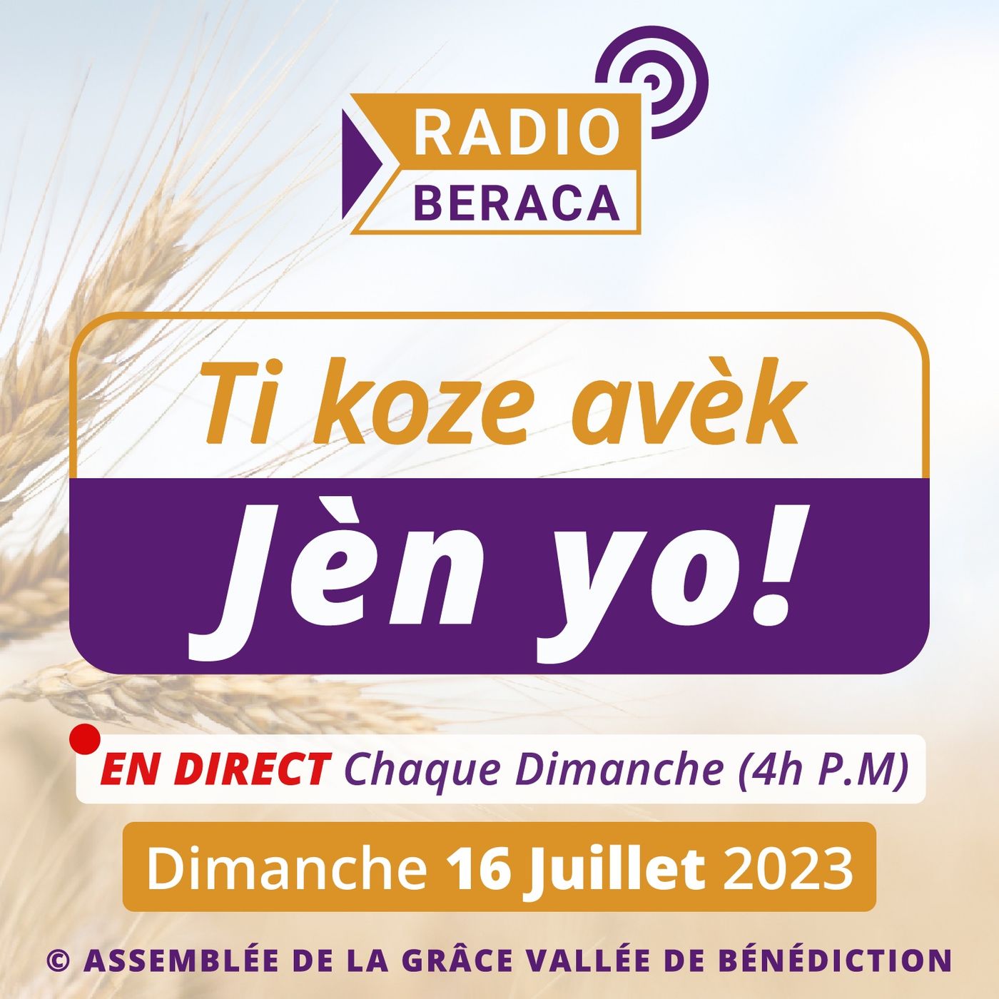 Dimanche 16 juillet 2023.- Ti koze ak jèn yo episode artwork