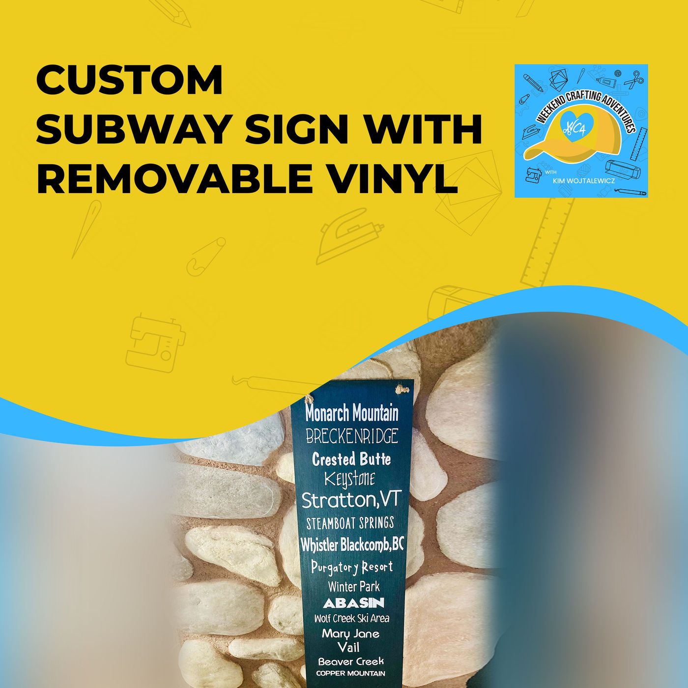 Custom Subway Sign With Removable Vinyl