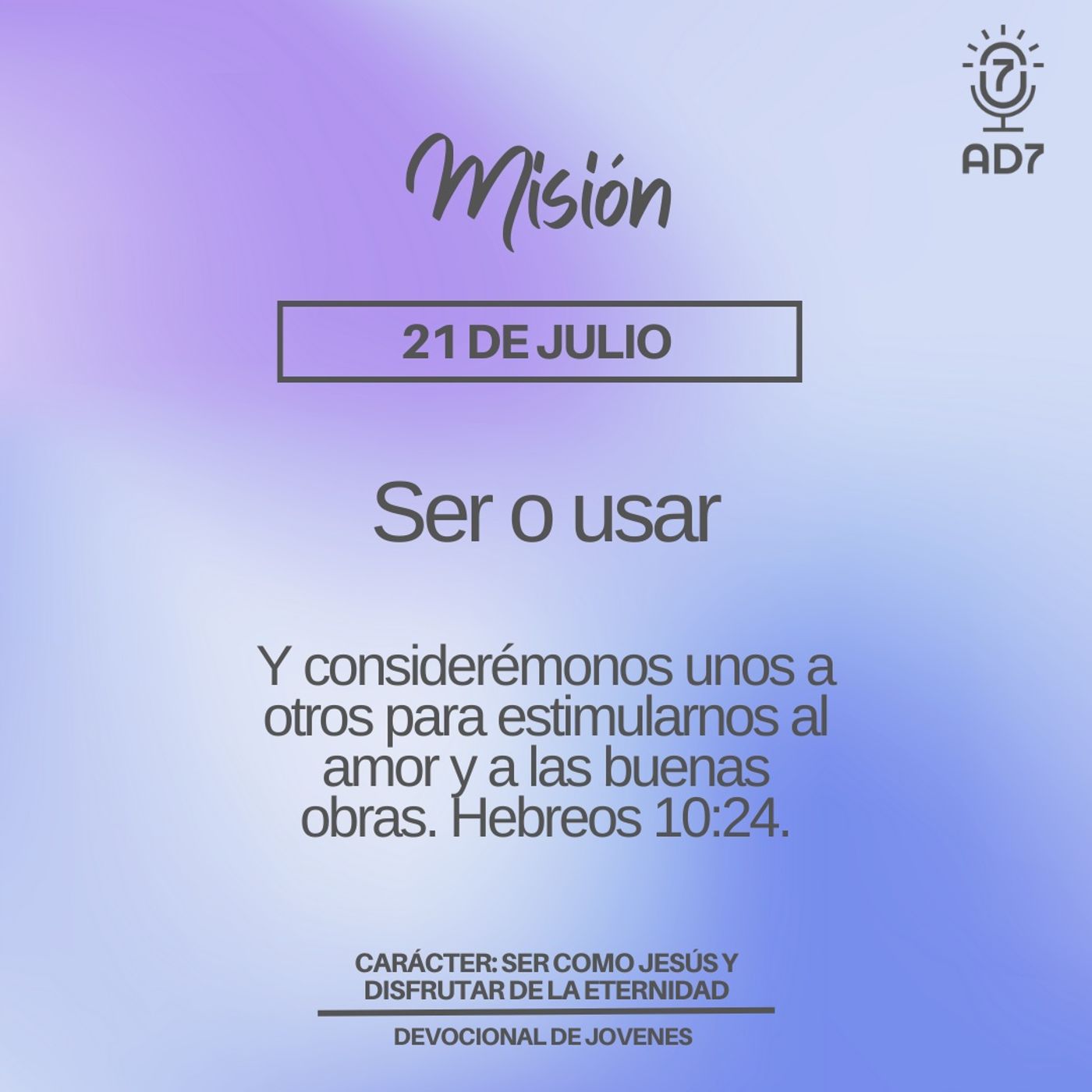 AD7 Devocional - Diferente / Inverso