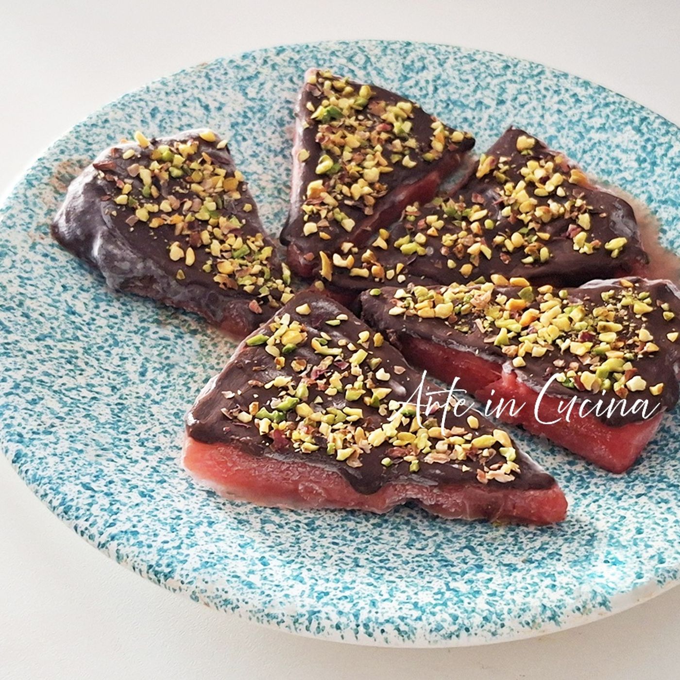 Gelato di anguria e cioccolato