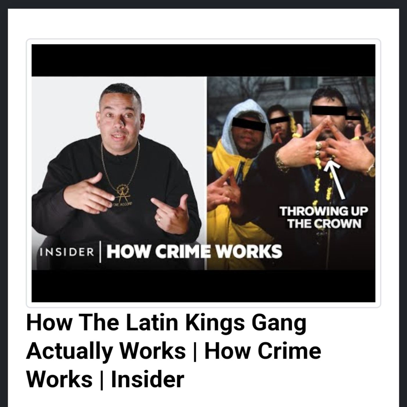 How The Latin Kings Gang Actually Works | How Crime Works | Insider episode artwork