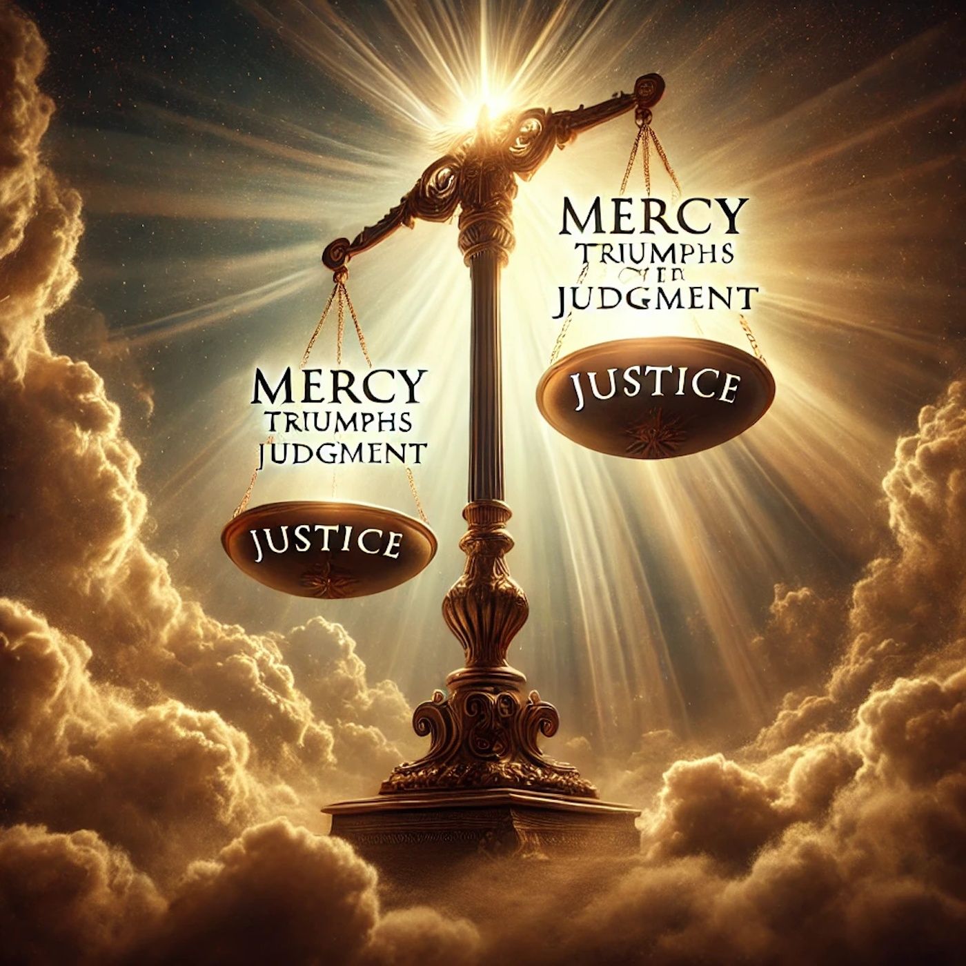 "Does God love mercy… or does He demand justice? The Bible says both. But which wins?" episode artwork
