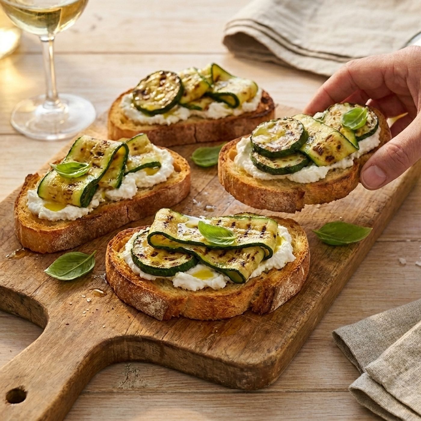Bruschette con zucchine grigliate e robiola: facili, cremose e irresistibili episode artwork