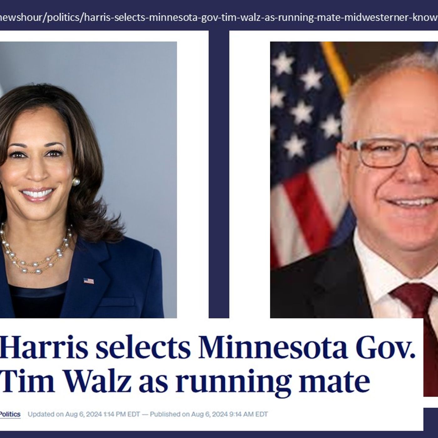 BHN Radio LIVE (8-6-24): News publishers review the NABJ aftermath; Vice President Harris picks Minnesota Gov. Tim Walz as running mate