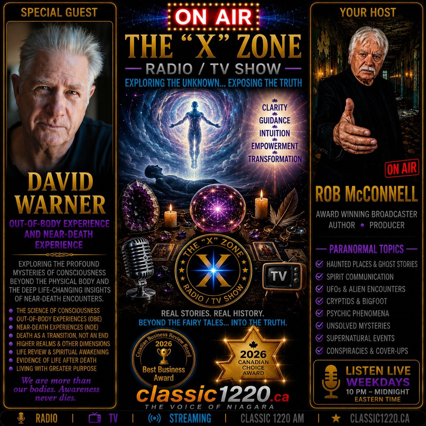 Rob McConnell Interviews - DAVID WARNER - Out-of-Body Experience and Near-Death Experience episode artwork