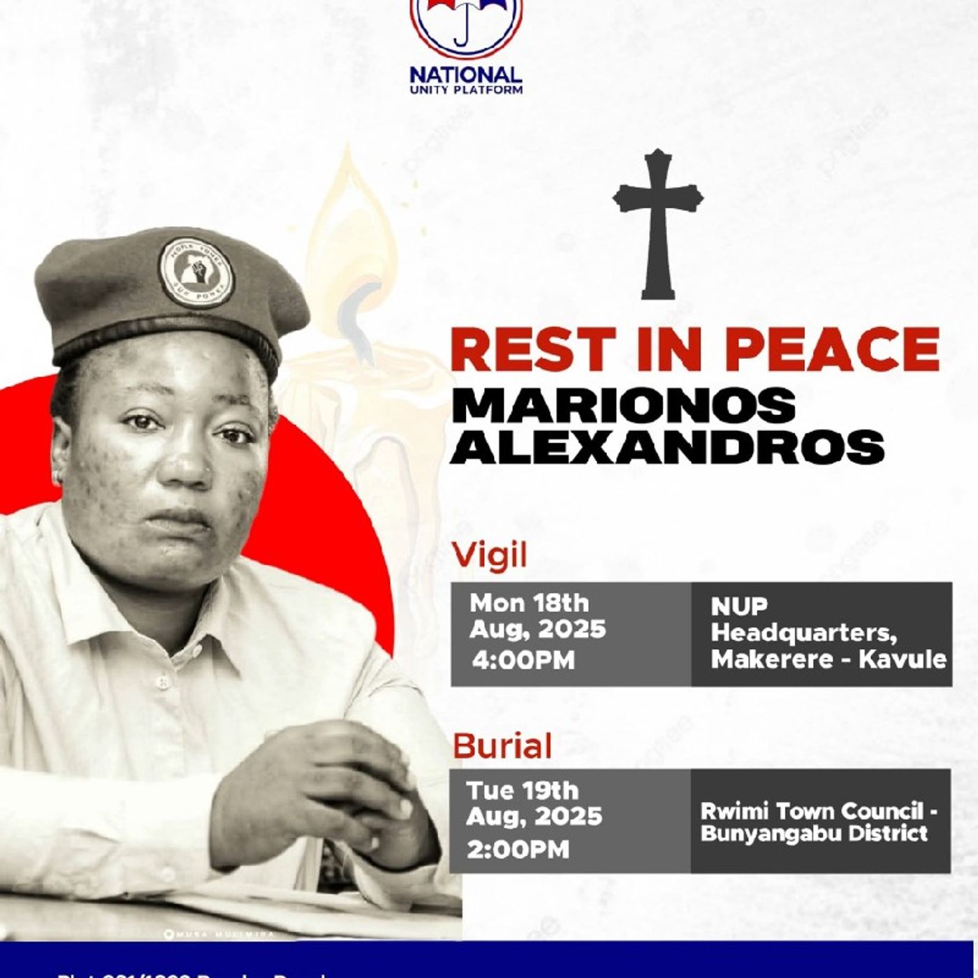 Worning to all comrades in bugisu region