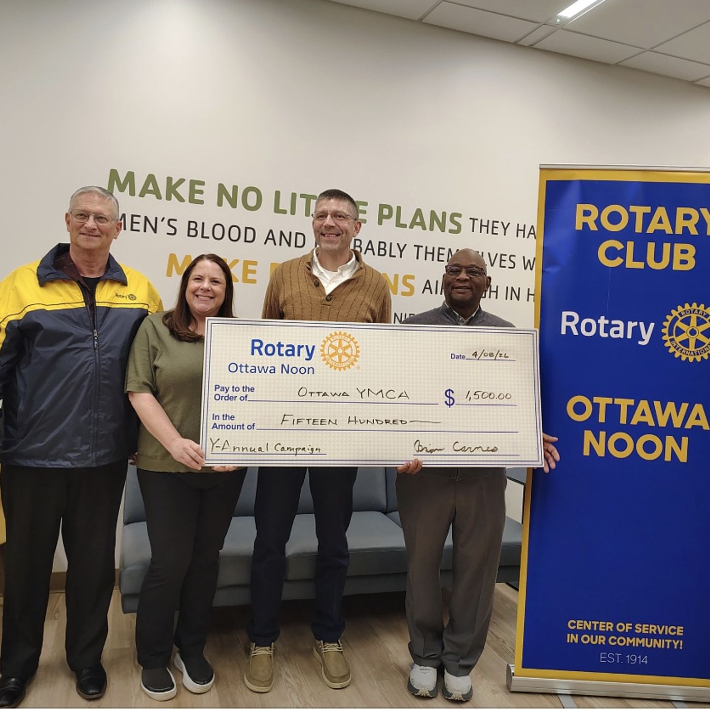 Ottawa Noon Rotary donates $1,500 to Ottawa YMCA episode artwork