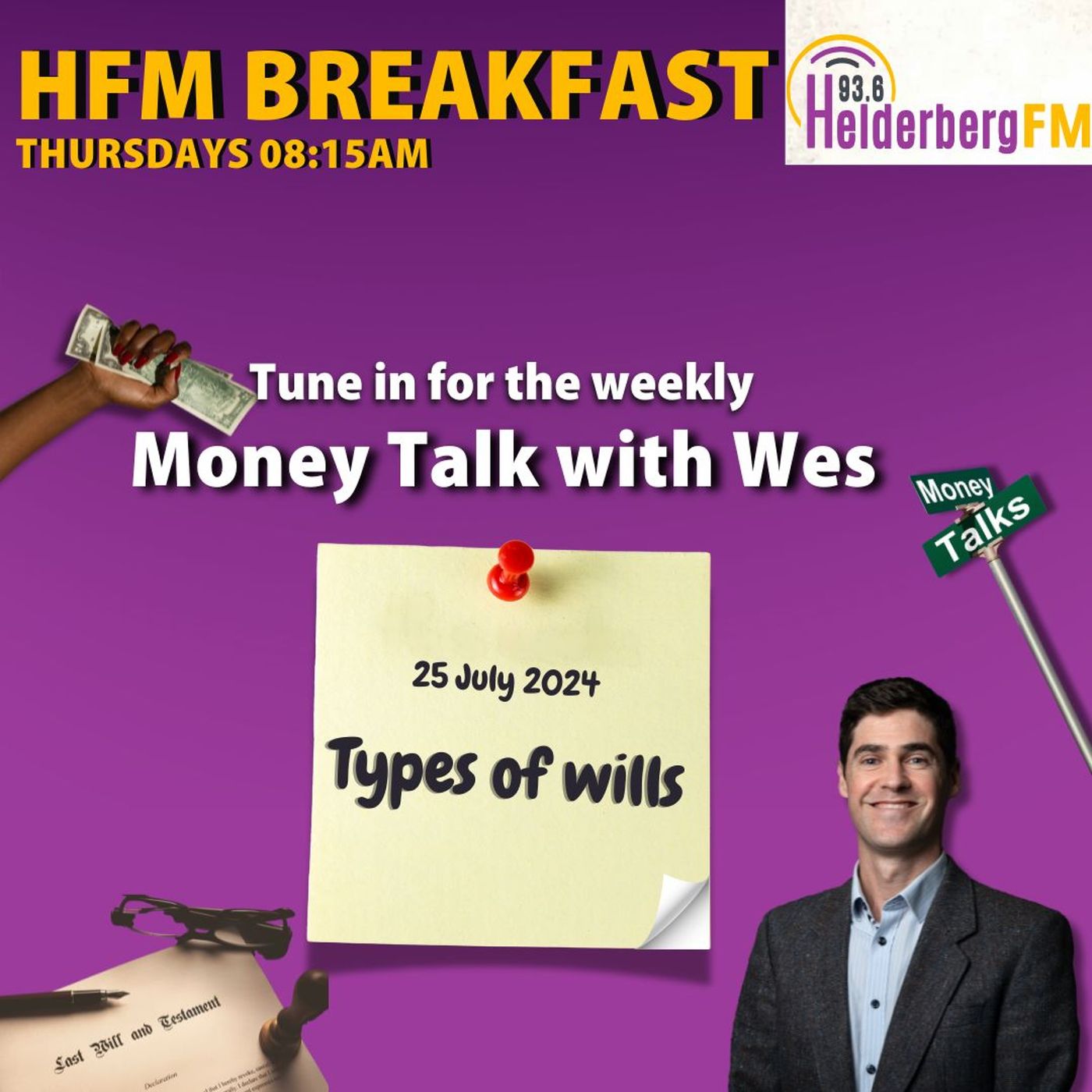 Money Talk With Wes On #HFMBreakfast - 25 July 2024 episode artwork