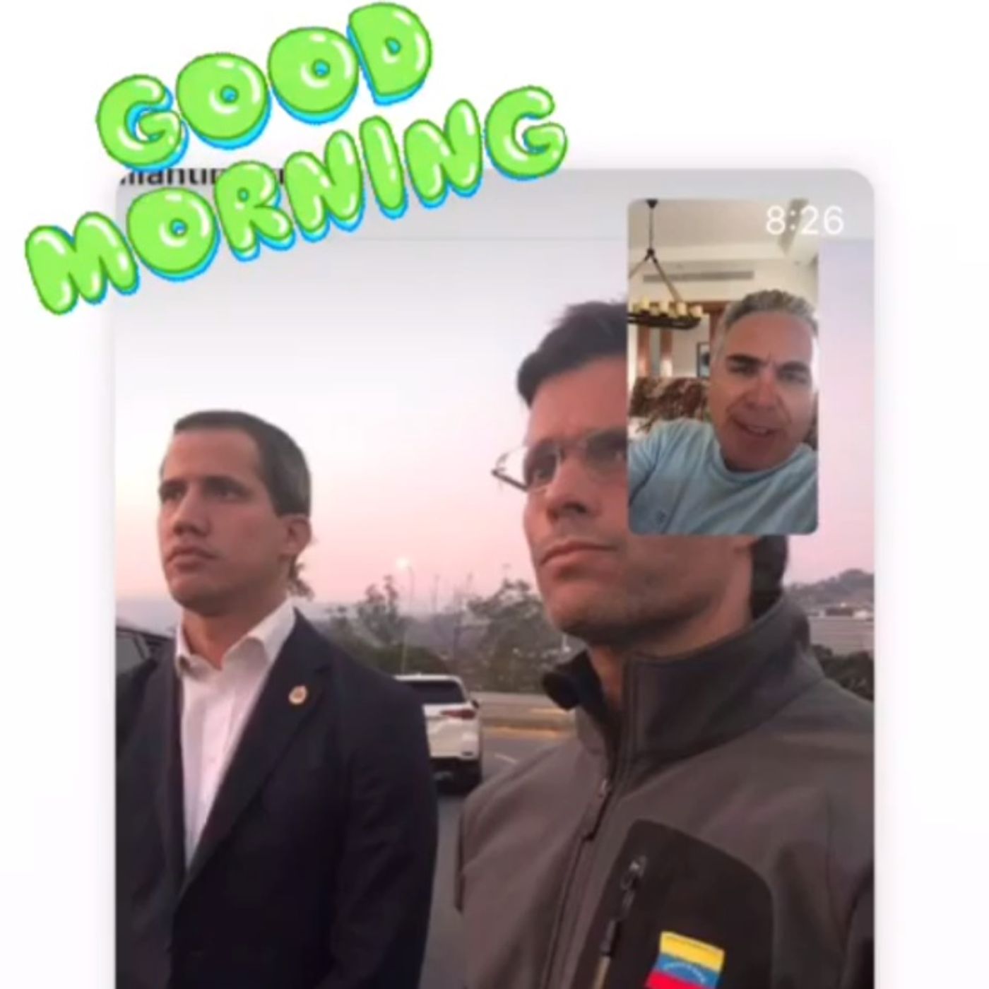 Lavándose... las noticias.
