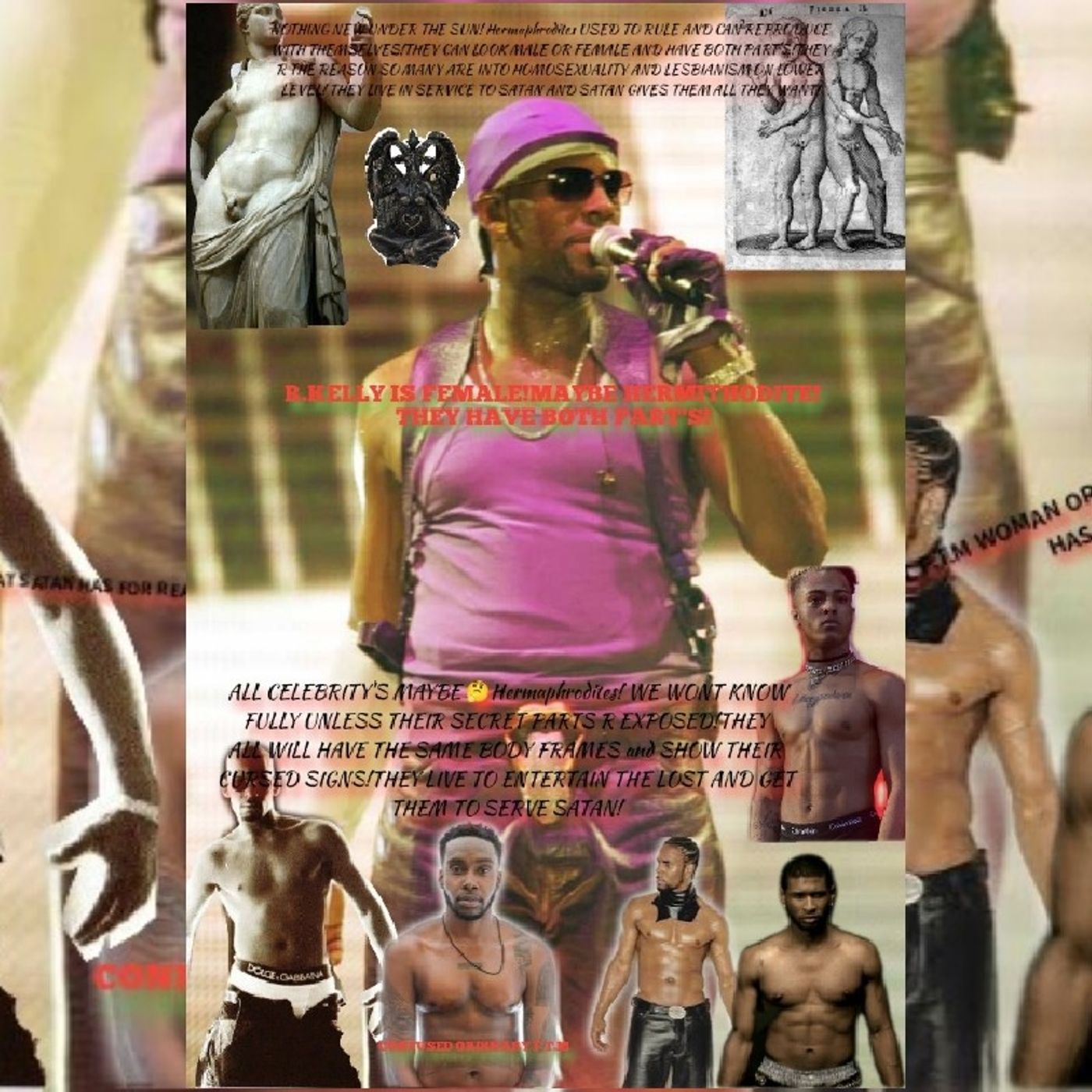 R KELLY IS HERMAPHRODITE? (THEY HAVE BOTH PART'S!THEY SERVE SATAN AND THEIR HISTORY IS IN THE STATUES!) episode artwork