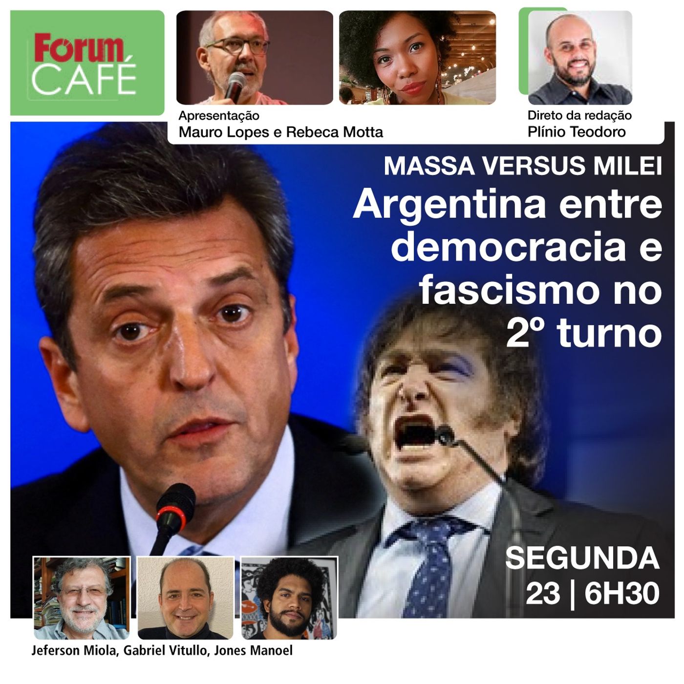 36% a 30% - Massa surpreende e sai com grande vantagem sobre Milei para o 2º turno | Fórum Café