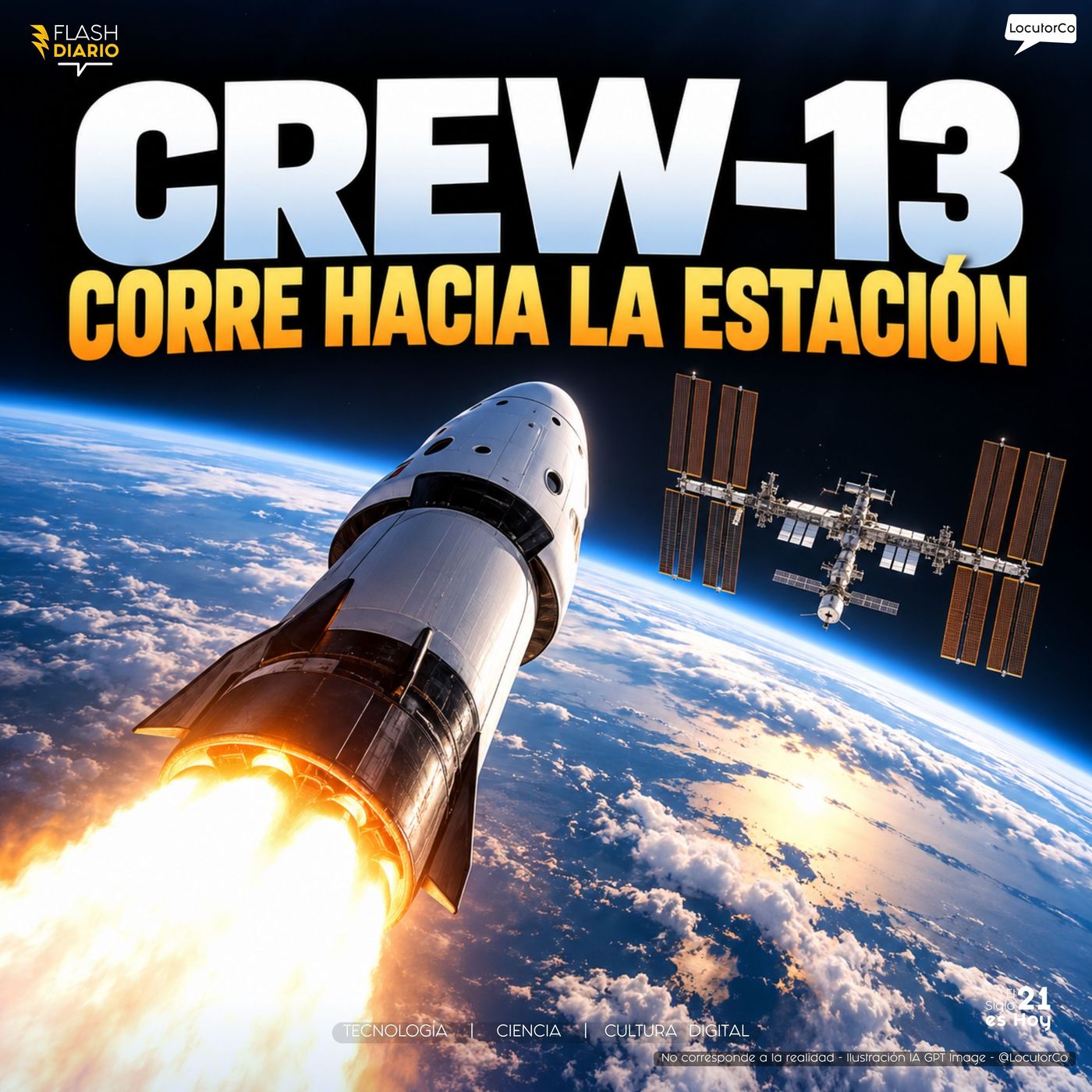Crew-13 corre hacia la estación espacial