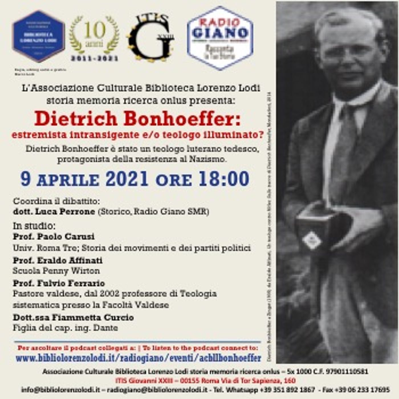 Dietrich Bonhoeffer: estremista intransigente e/o teologo illuminato?