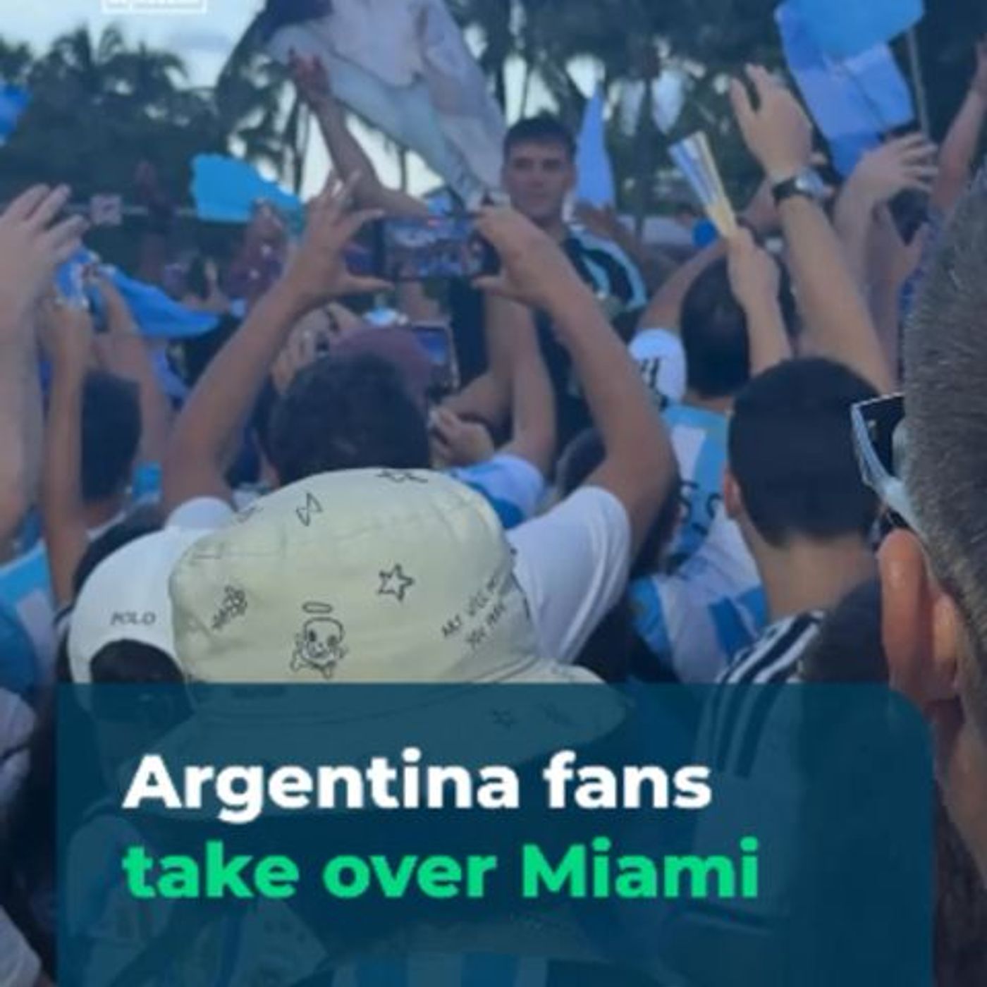 Thousands of Argentina supporters filled Miami Beach with flags, and chants ahead of Argentina’s Round of 32 match against Cape Verde. #news episode artwork