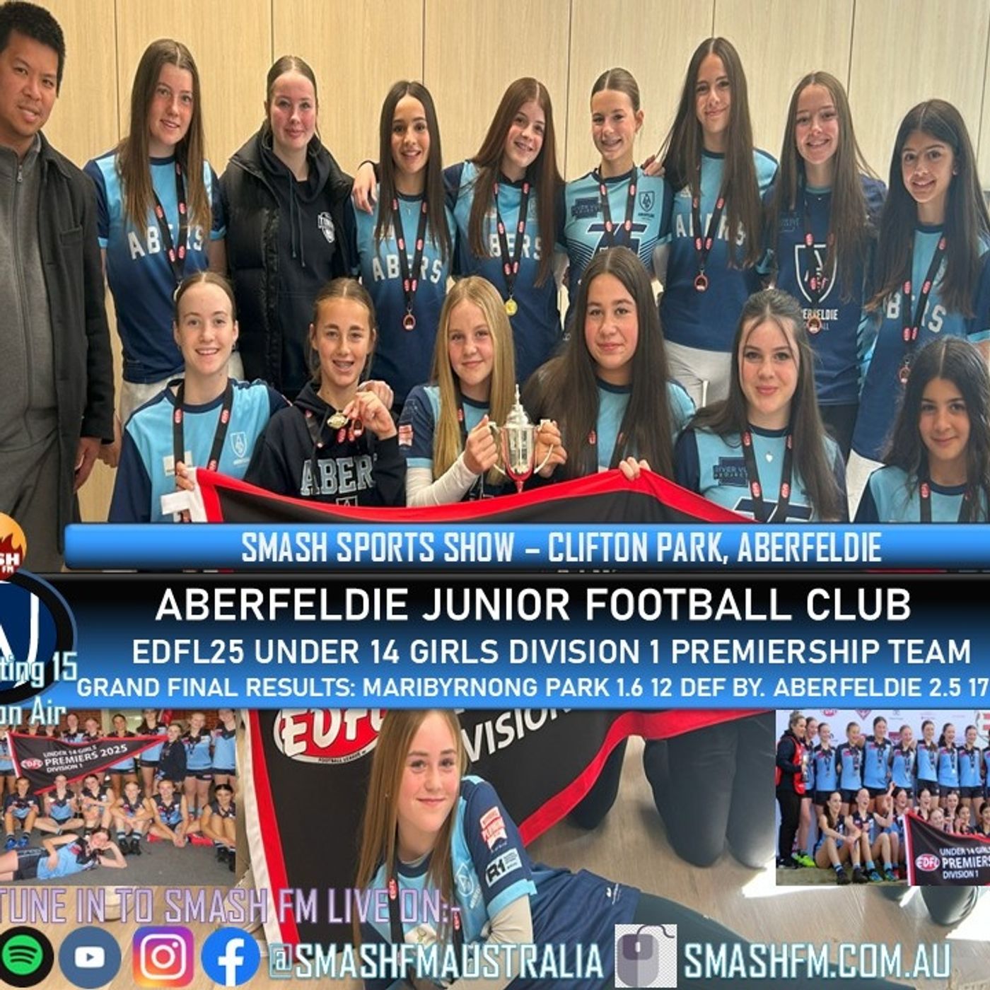 SSS15THYR: Aberfeldie Sports Club EDFL25 U14 Girls Division 1 Premiership Interviews 240825