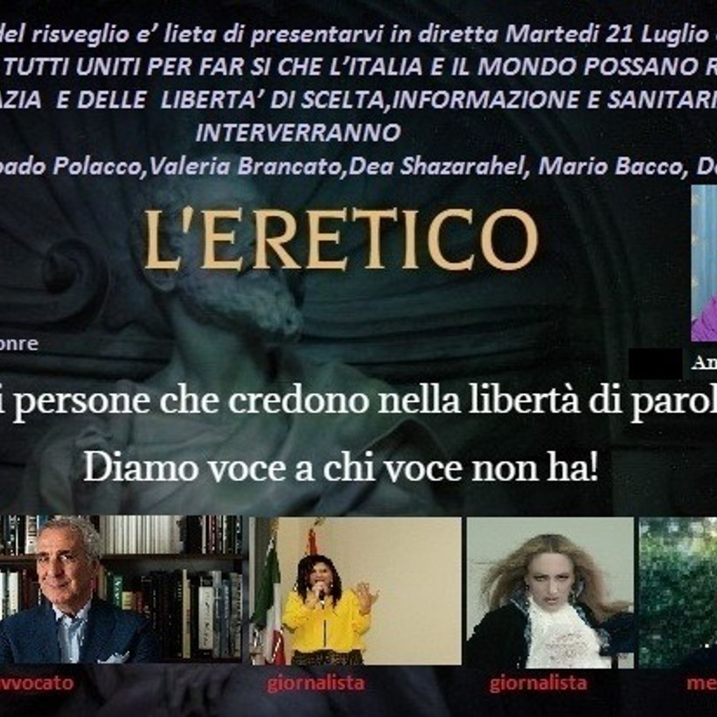 Associazione l'Eretico - Angelo Giorgianni, Edoardo Polacco, Dottori Pasquale Bacco e Domenico Biscardi, Dea, Valeria Brancato. episode artwork