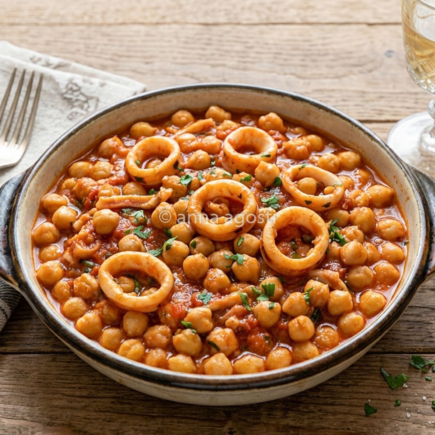 Ceci al Sugo di Calamari