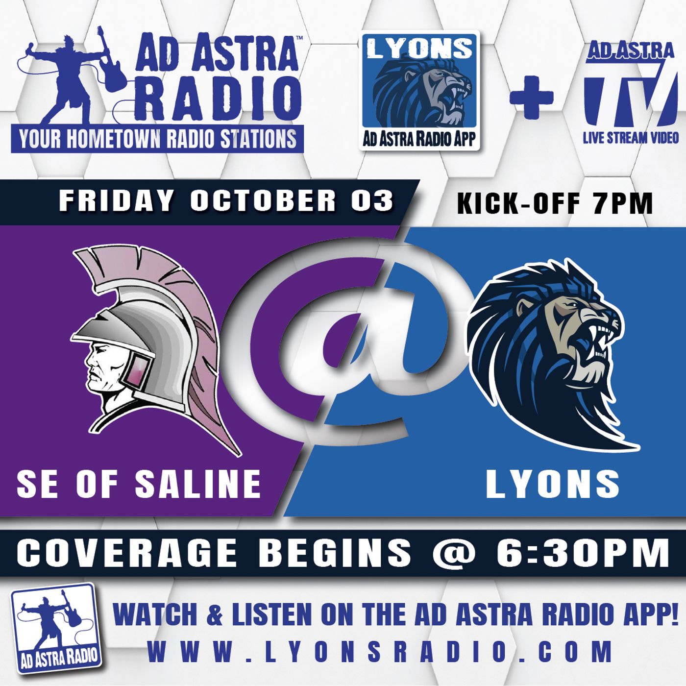 Lyons Lions host SE of Saline Trojans Football (October 3, 2025) episode artwork