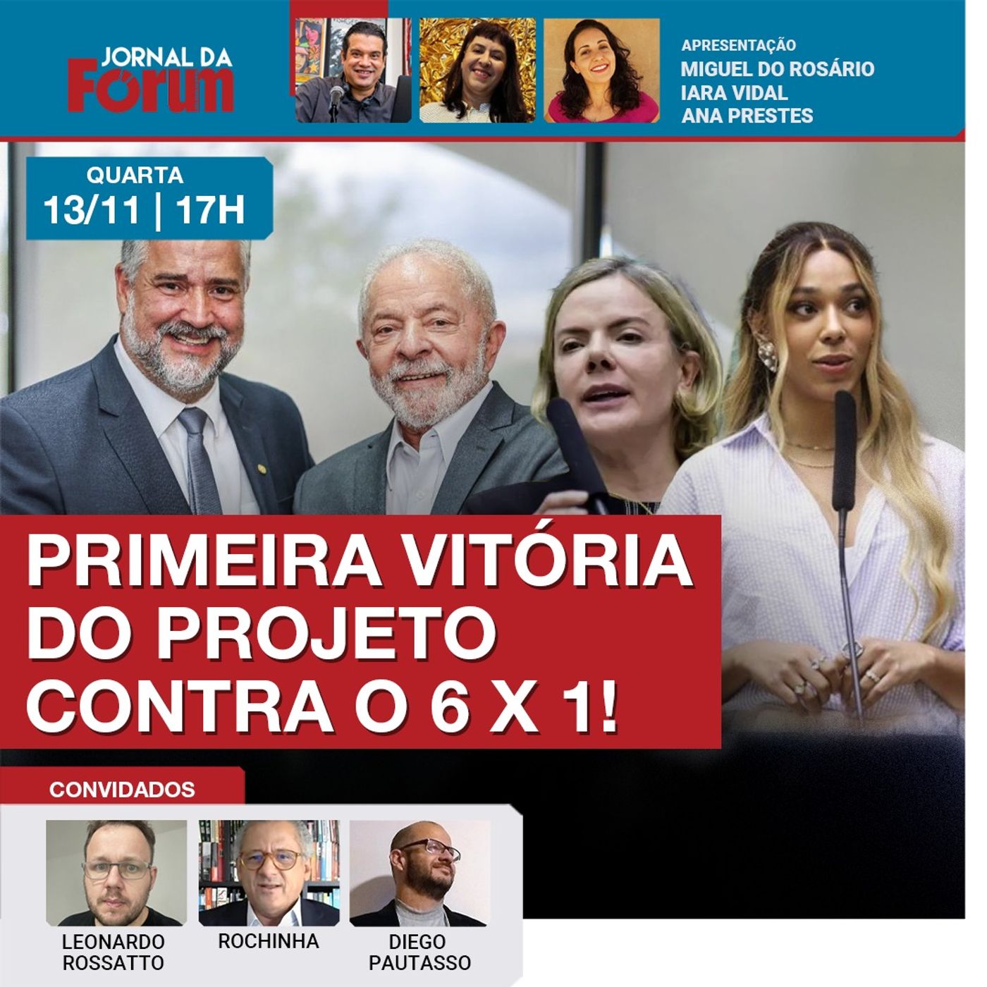 PEC contra 6 X 1 começa a tramitar | Lula se reúne com militares sobre ajuste fiscal | 13.11.24 episode artwork
