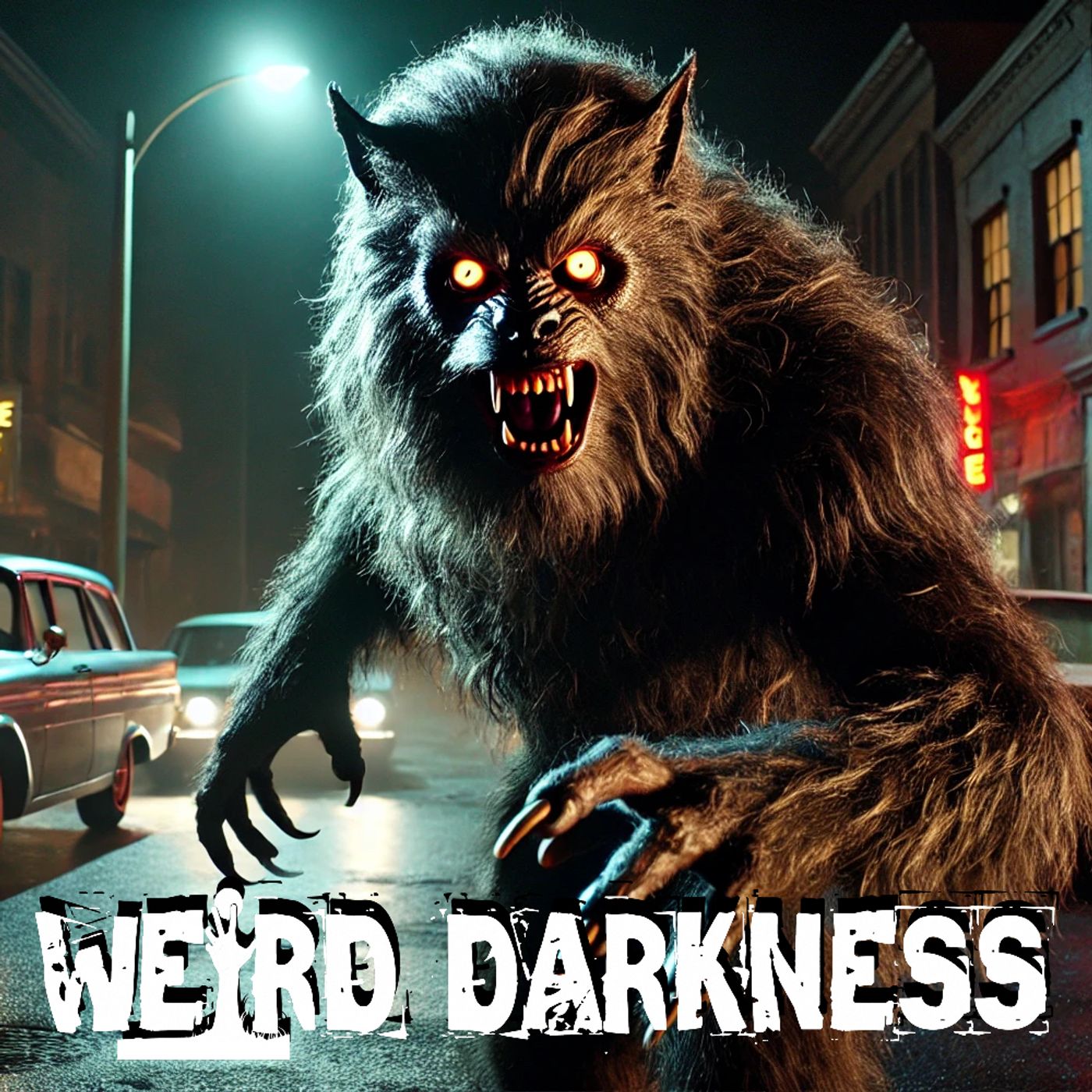 cover of episode “THE WEREWOLF PANIC OF 1972” and More Terrifying True Stories! #WeirdDarkness