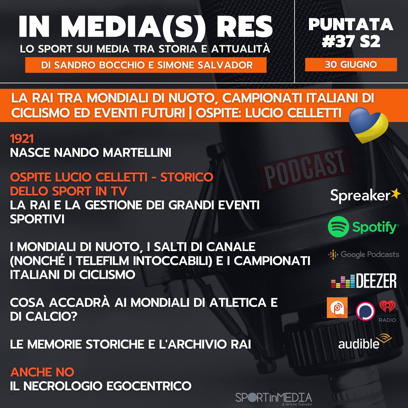 #37 S2 | La Rai tra Mondiali di Nuoto, Campionati Italiani di Ciclismo ed eventi futuri | Ospite: Lucio Celletti episode artwork