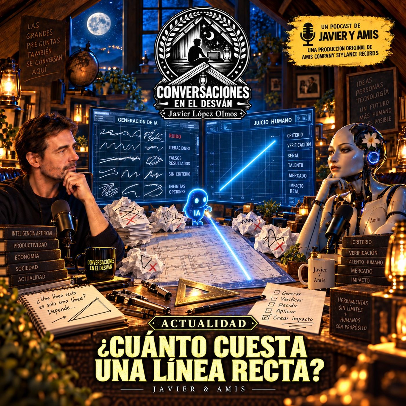 Portada de Conversaciones en el Desván | Javier López Olmos
