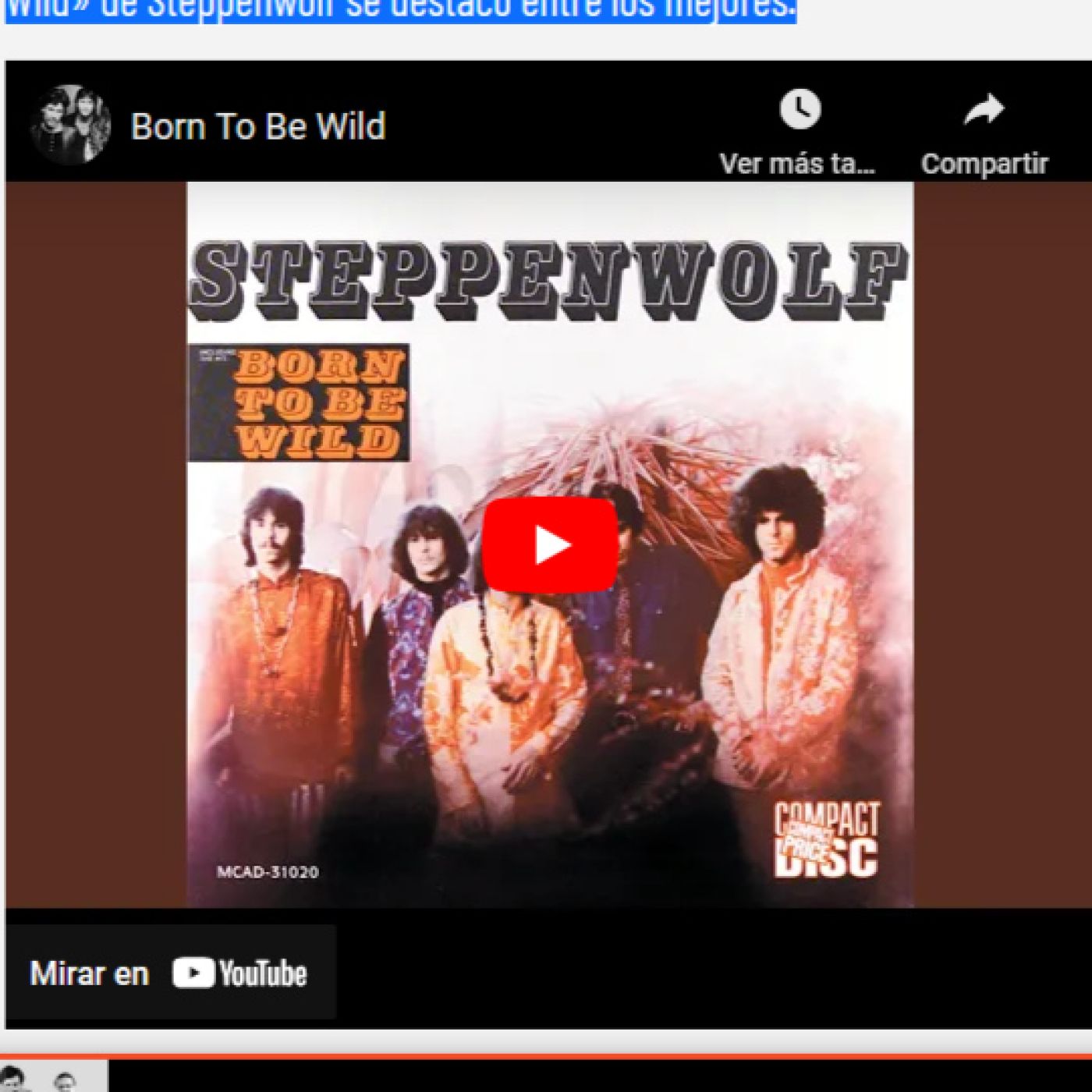 My Rock Play List Podcast - El Culto A: SteppenWolf episode artwork