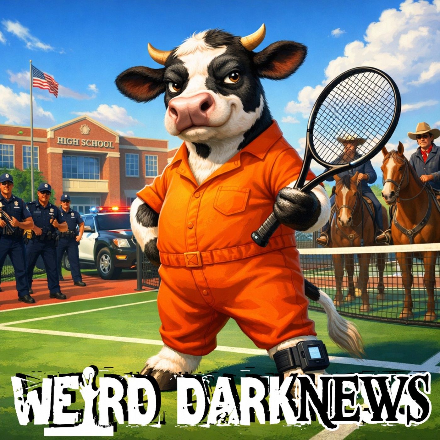 Cow Escapes, Invades High School, Starts POLICE CHASE in Nebraska, Ends With Rodeo Cowboys