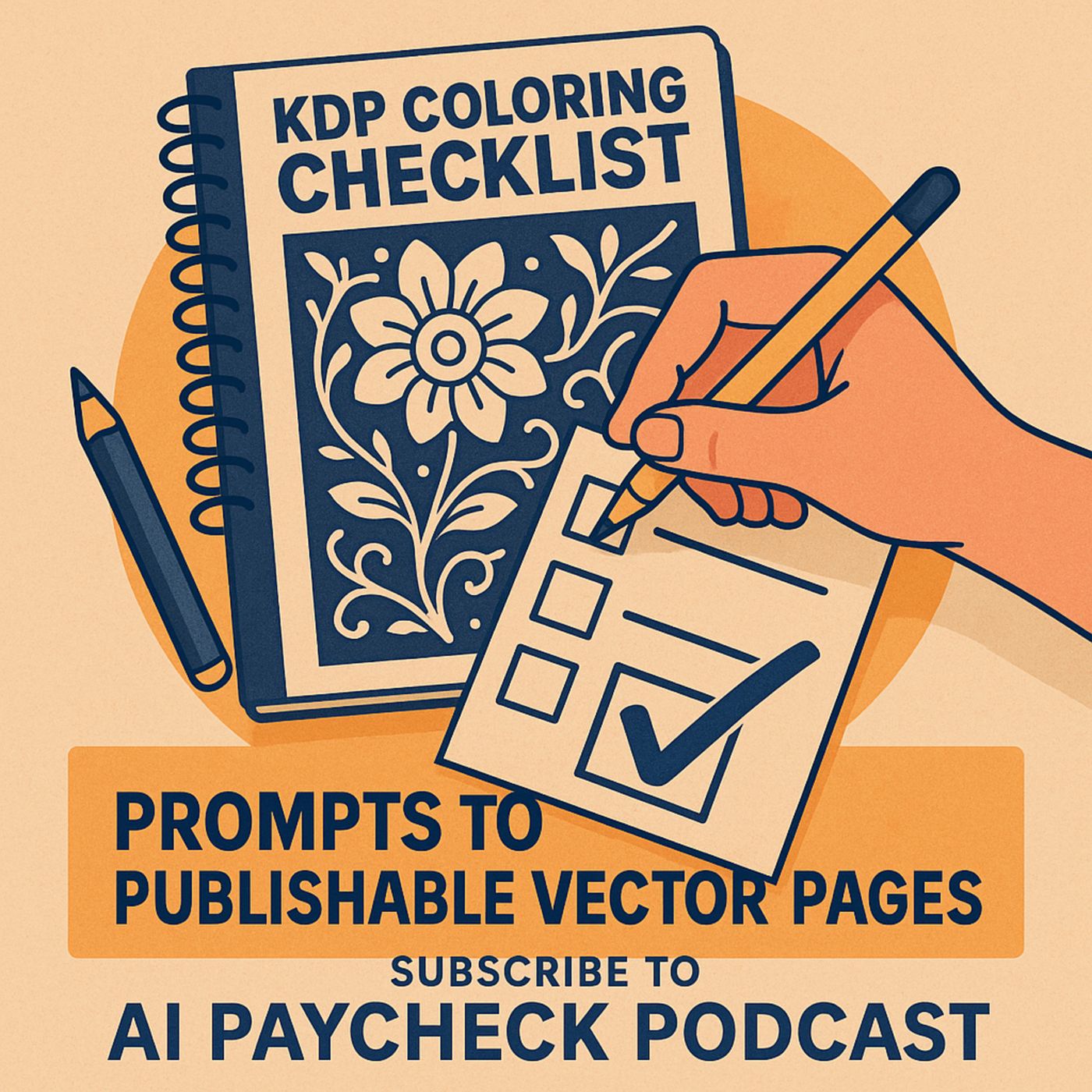 KDP Coloring Checklist: Prompts to Publishable Vector Pages