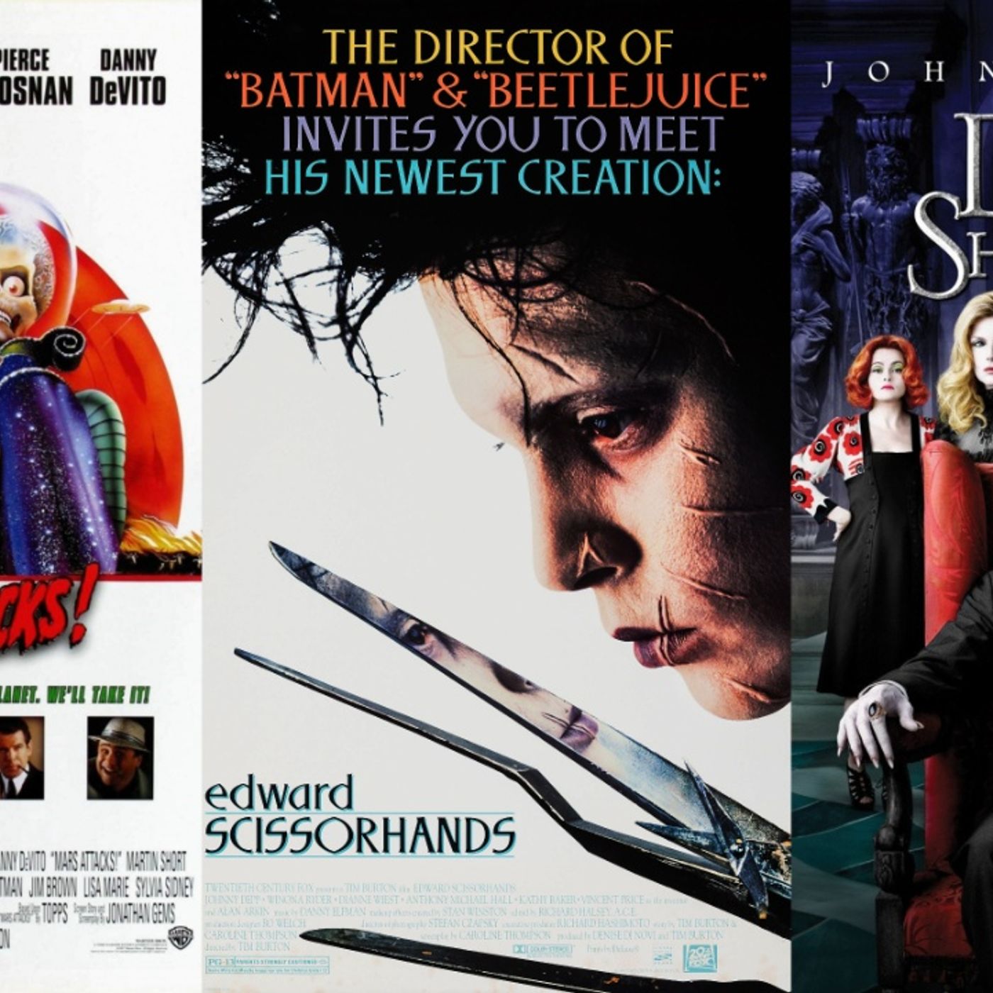 Triple Feature: Edward Scissorhands/Mars Attacks/Dark Shadows
