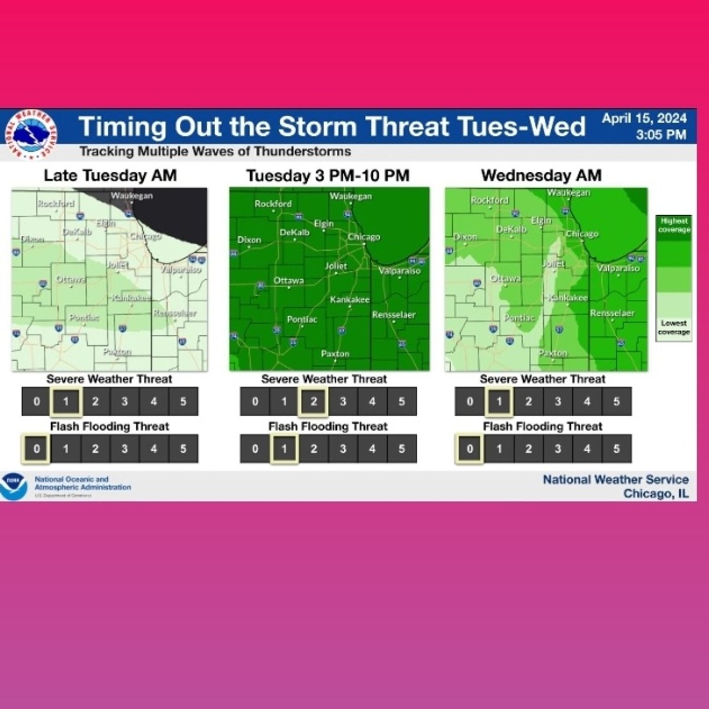 (4min) Local Chicago (Based Upon National Weather Service 4/16/24)