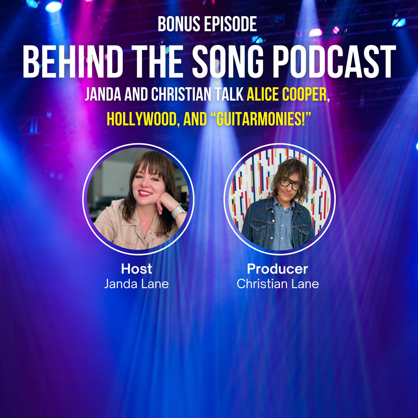 Janda and Christian talk Alice Cooper, Hollywood, and "Guitarmonies!" episode artwork