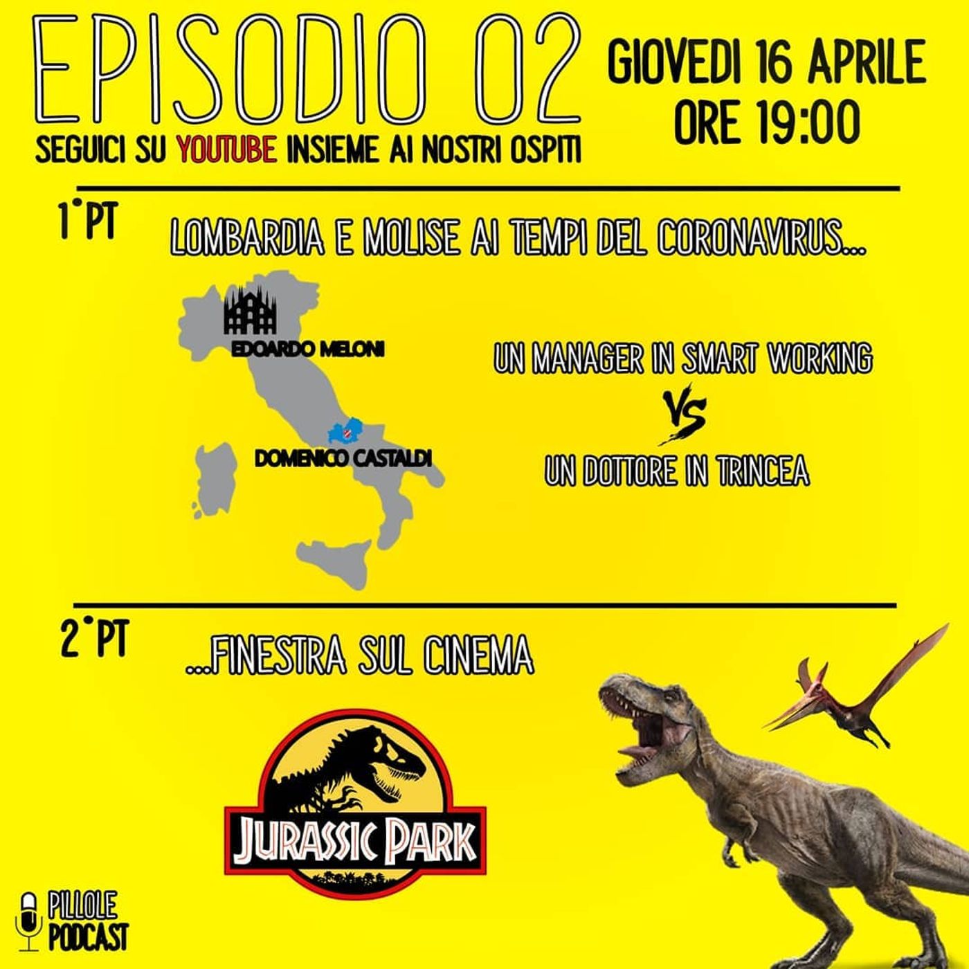 Ep.02 - UN MEDICO DAL MOLISE ED UN MANAGER DA MILANO AI TEMPI DEL CORONAVIRUS; JURASSIC PARK