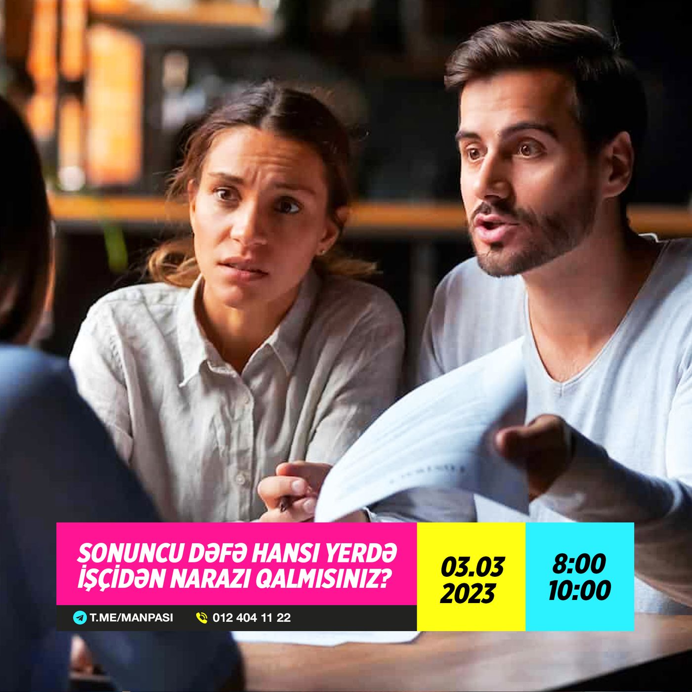 Sonuncu dəfə hansı yerdə işçidən narazı qalmısınız? 03.03.2023