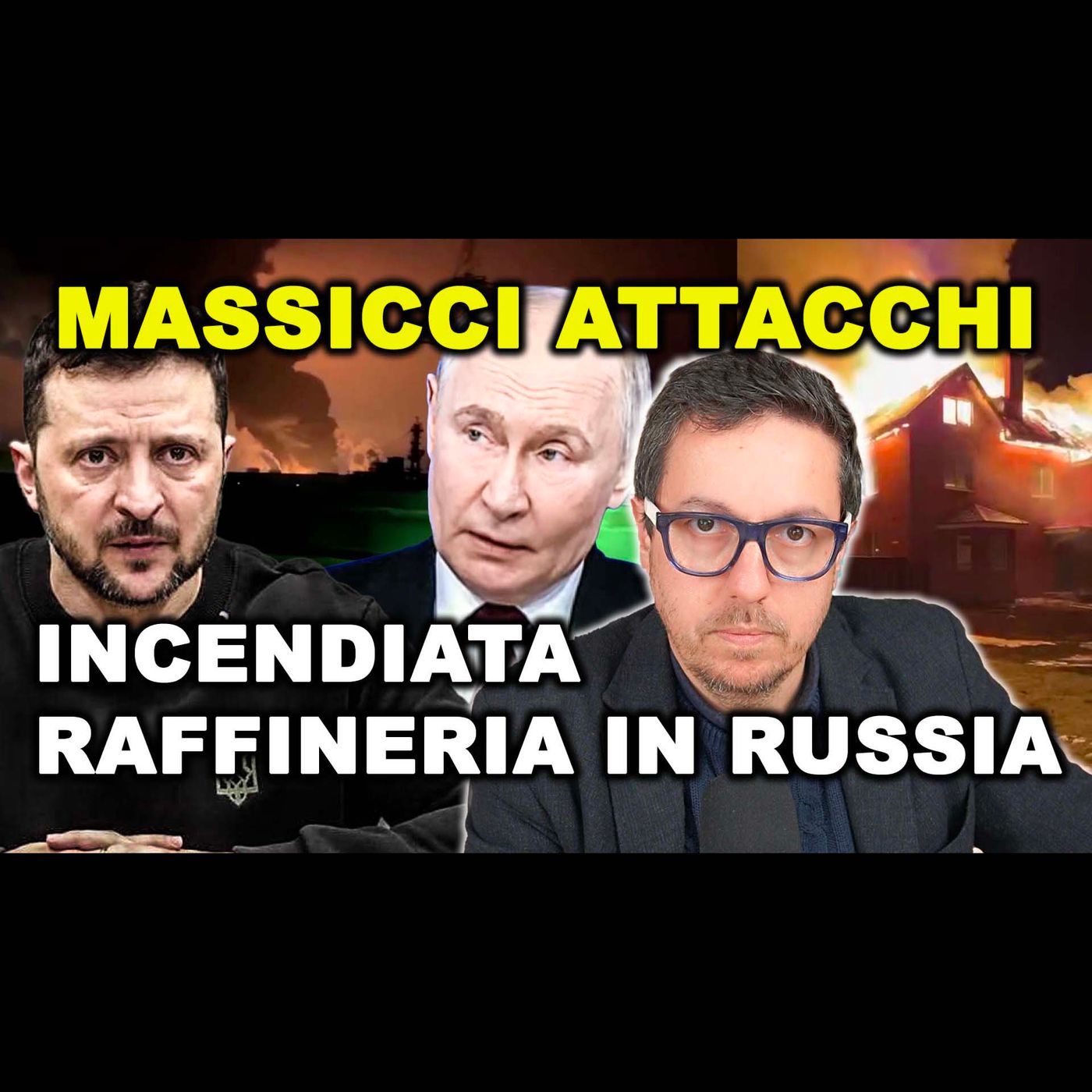 MASSICCI ATTACCHI UCRAINI IN RUSSIA con droni | Incendi e aeroporti chiusi