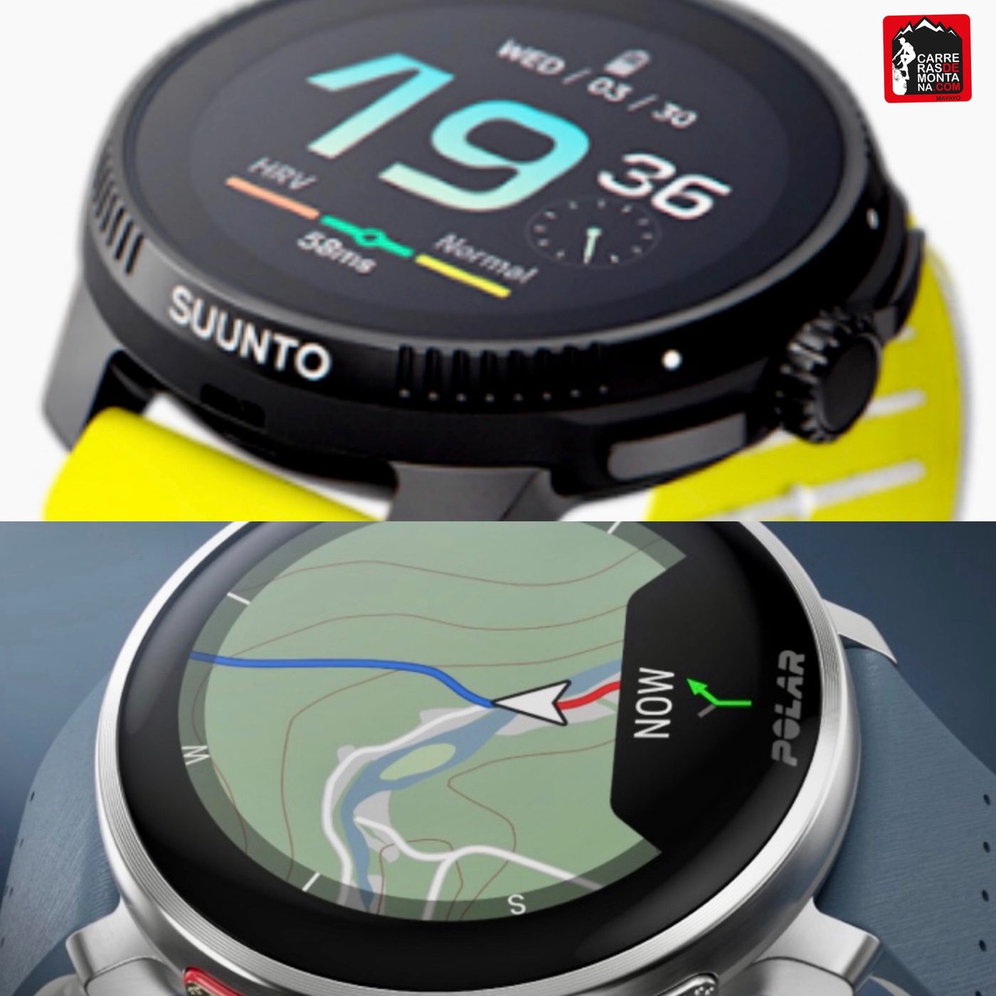 SUUNTO RACE vs.  POLAR VANTAGE V3. Comparativa nuevos relojes gps por Mayayo. RADIO TRAI