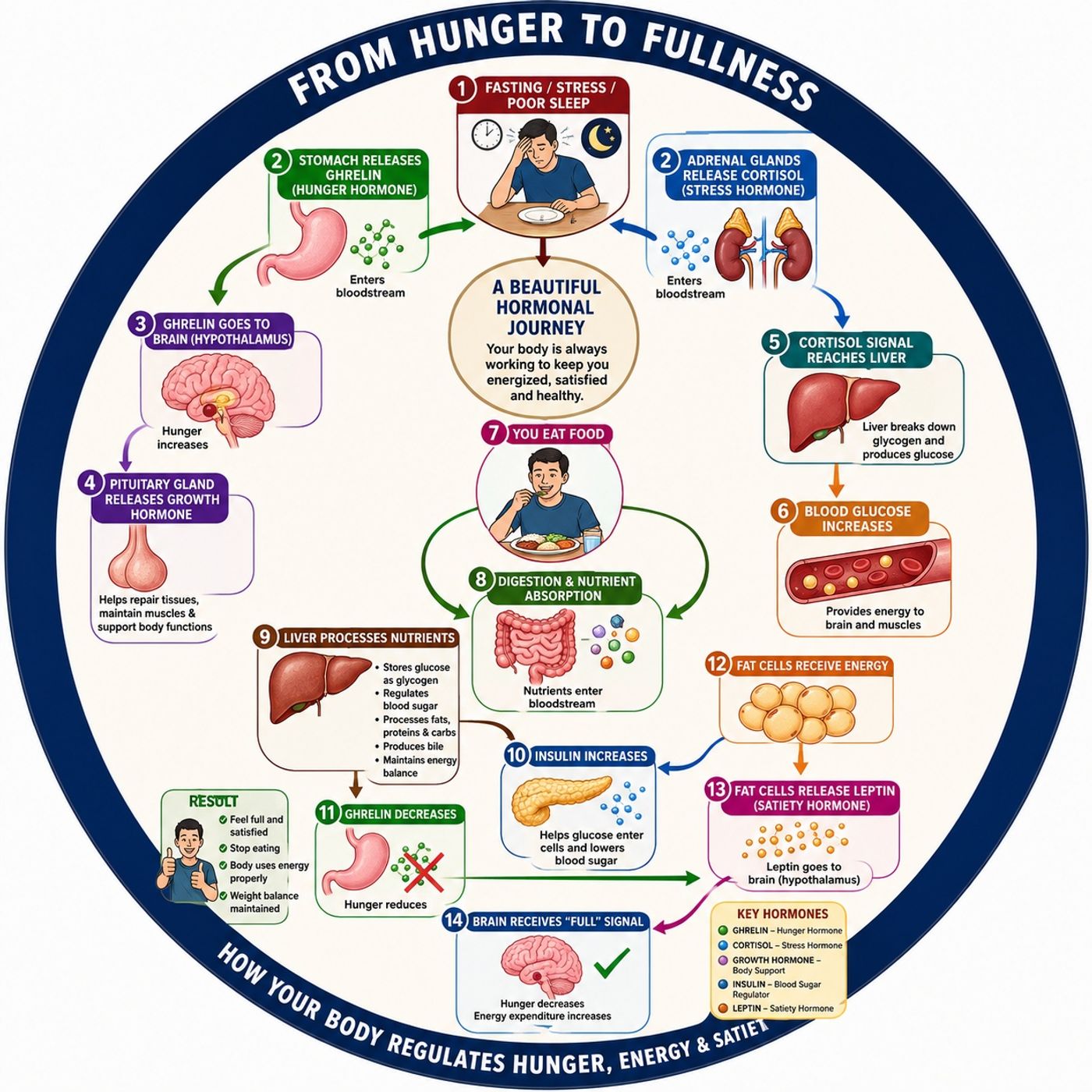 EP-296|🧠 Hunger Cycle: From Hunger to Fullness 🧠 ক্ষুধার চক্র: ক্ষুধা থেকে তৃপ্তি| wellness podcast episode artwork