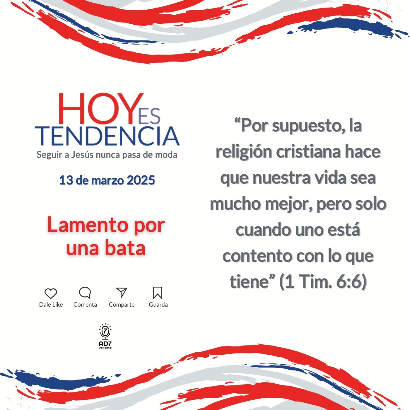 Lamento por una bata ~ Devocional de Jóvenes ~ 13 de marzo 2025