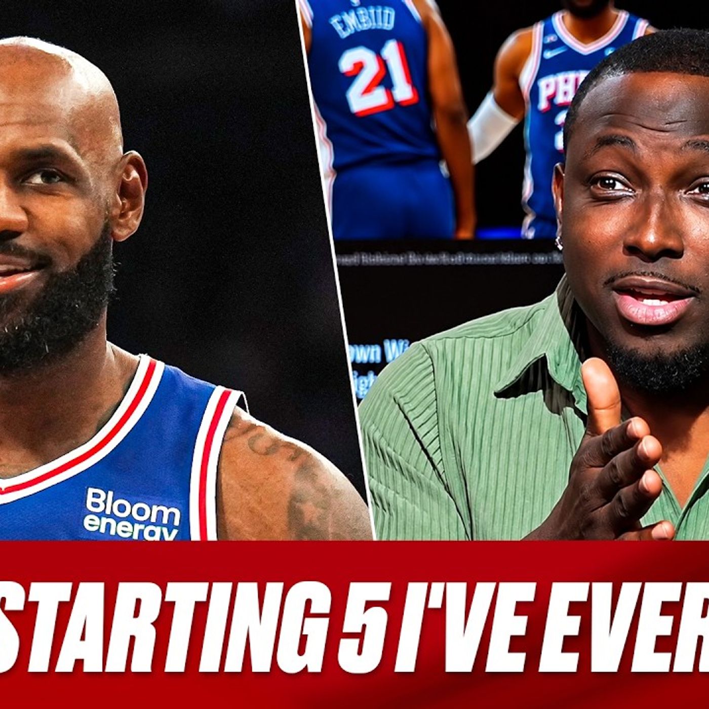 76ers' Starting 5 with LeBron BEST 'I'VE EVER SEEN' ‼️ LeSean McCoy's NBA Opening Night Reaction episode artwork