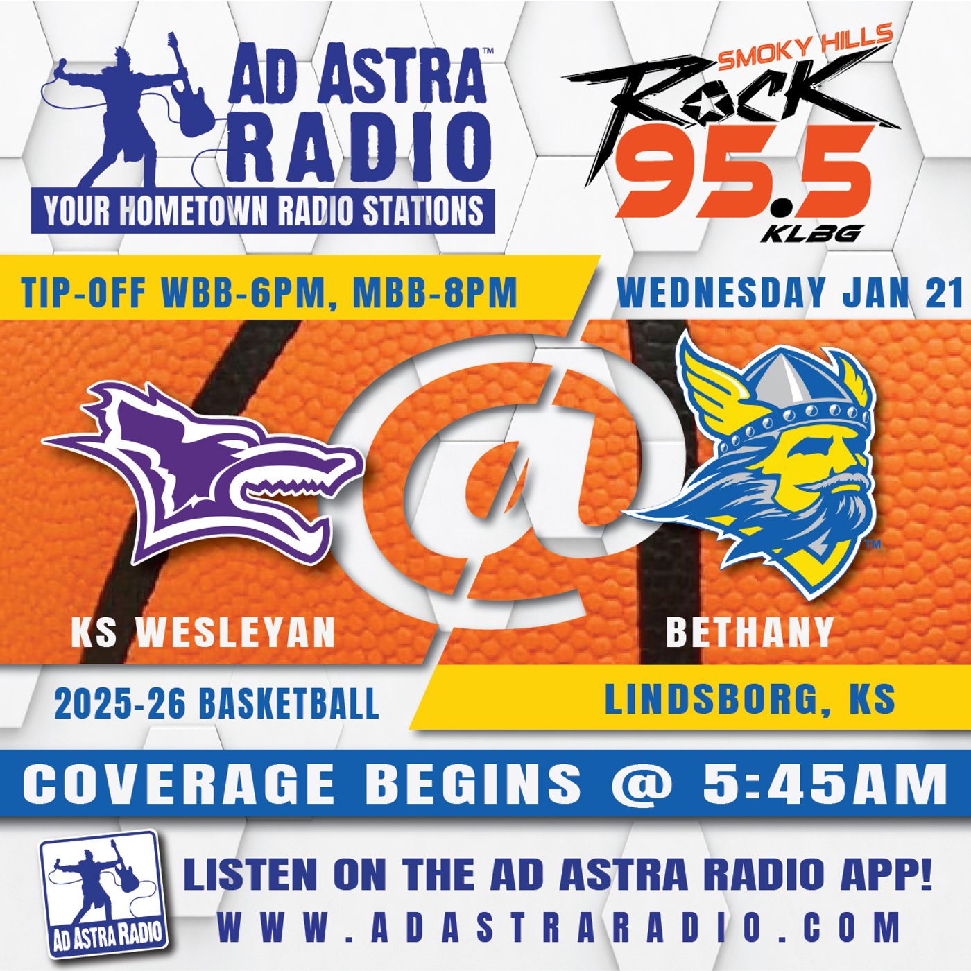 Kansas Wesleyan Coyotes at Bethany Swedes College Basketball (January 21, 2026) episode artwork