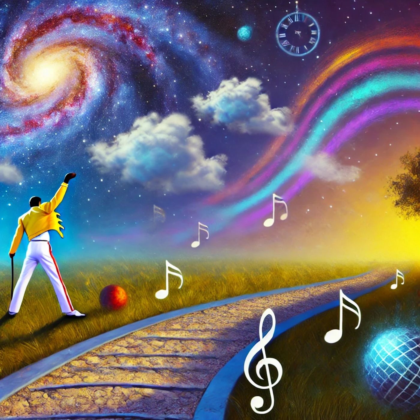 "Is this the real life? Is this just fantasy? Caught in a landslide, no escape from reality. Open your eyes, look up to the skies and see." episode artwork