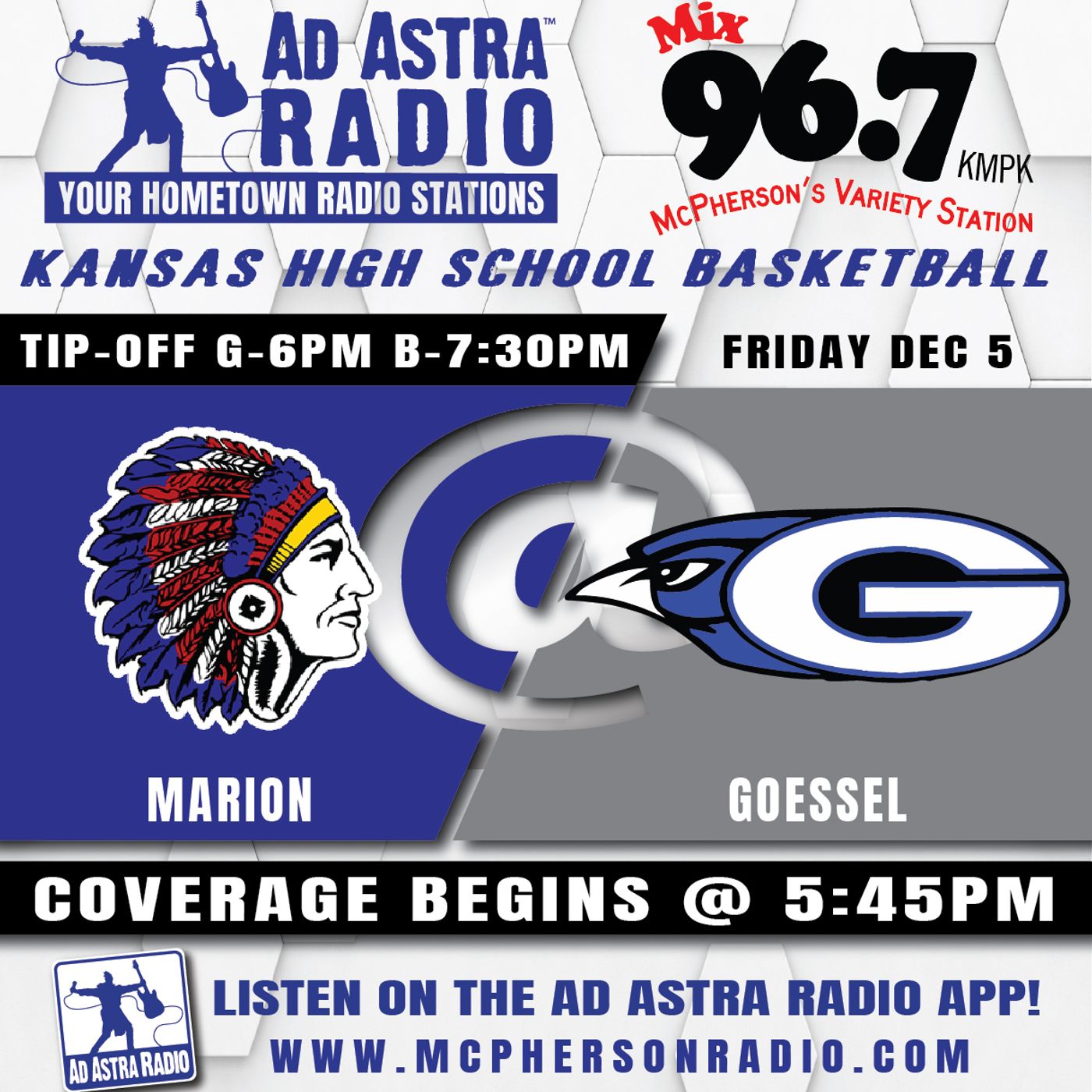 Marion Warriors at Goessel Bluebirds High School Basketball (December 5, 2025) episode artwork