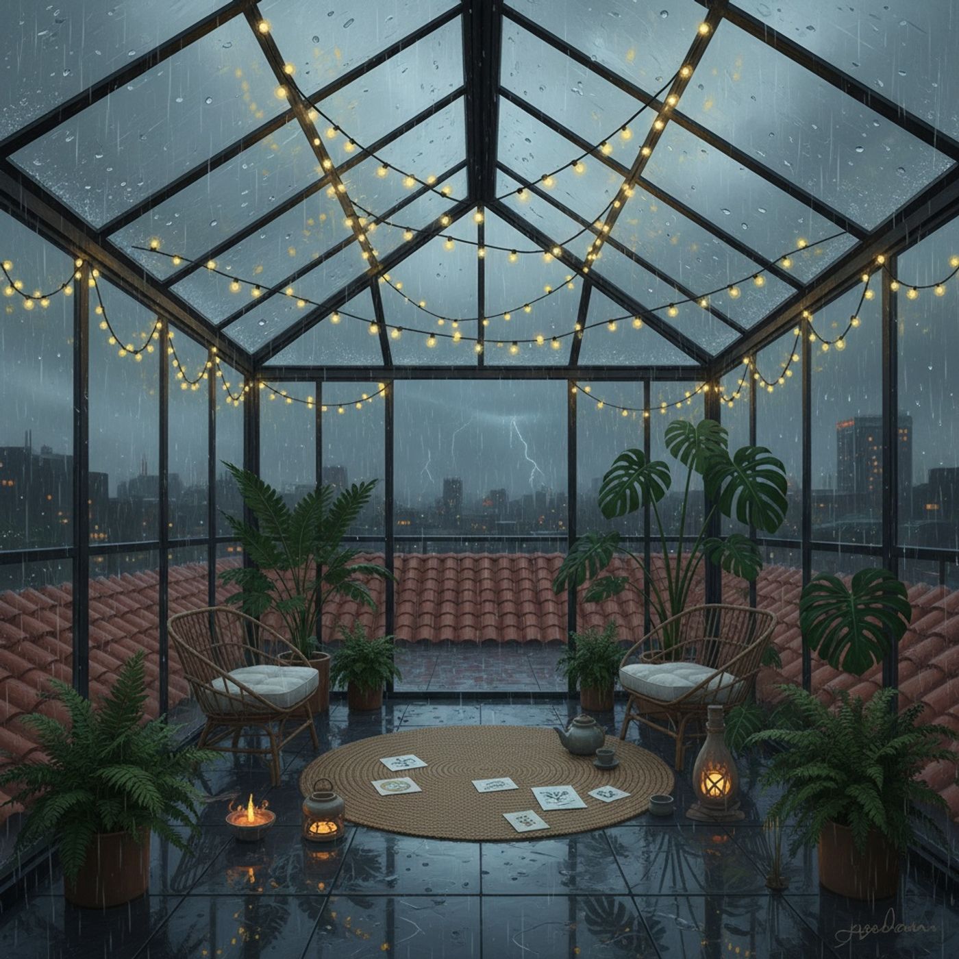 Gentle Rain on Rooftops for Sleep Meditation and Affirmations episode artwork